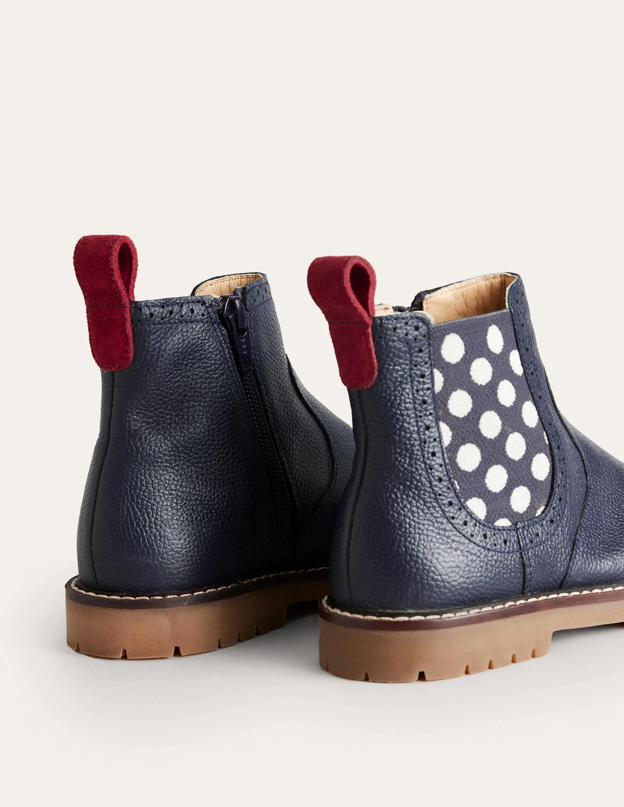 Leather Chelsea Boots-French Navy - Image 3