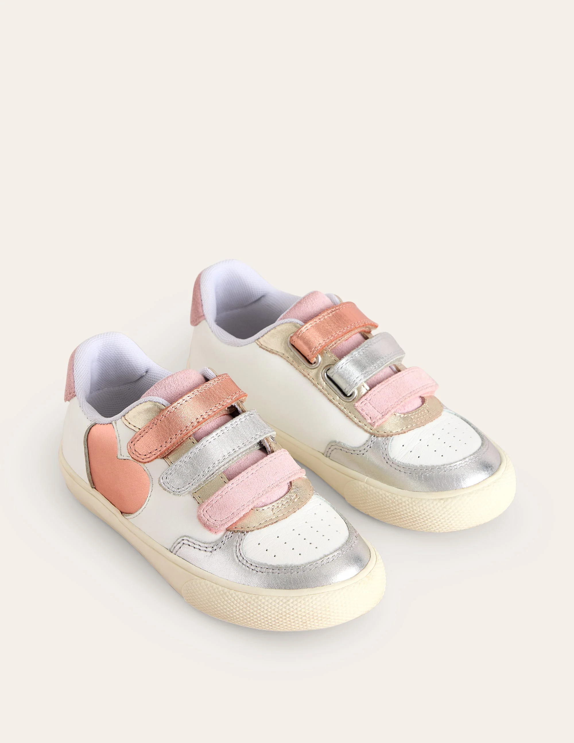 Leather Low Tops-Multi Metallic Heart - Image 2