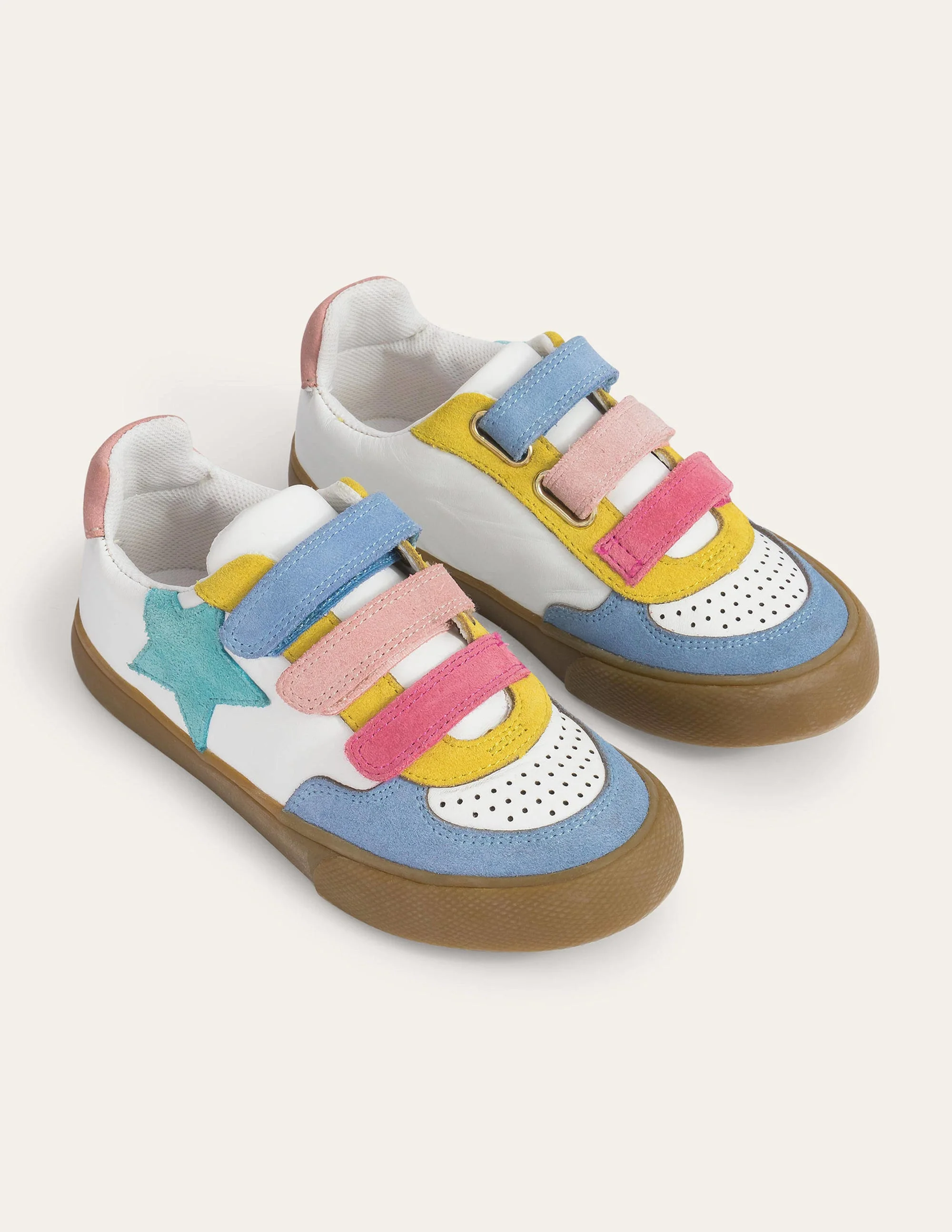 Leather Low Tops-Multi Pastel - Image 2