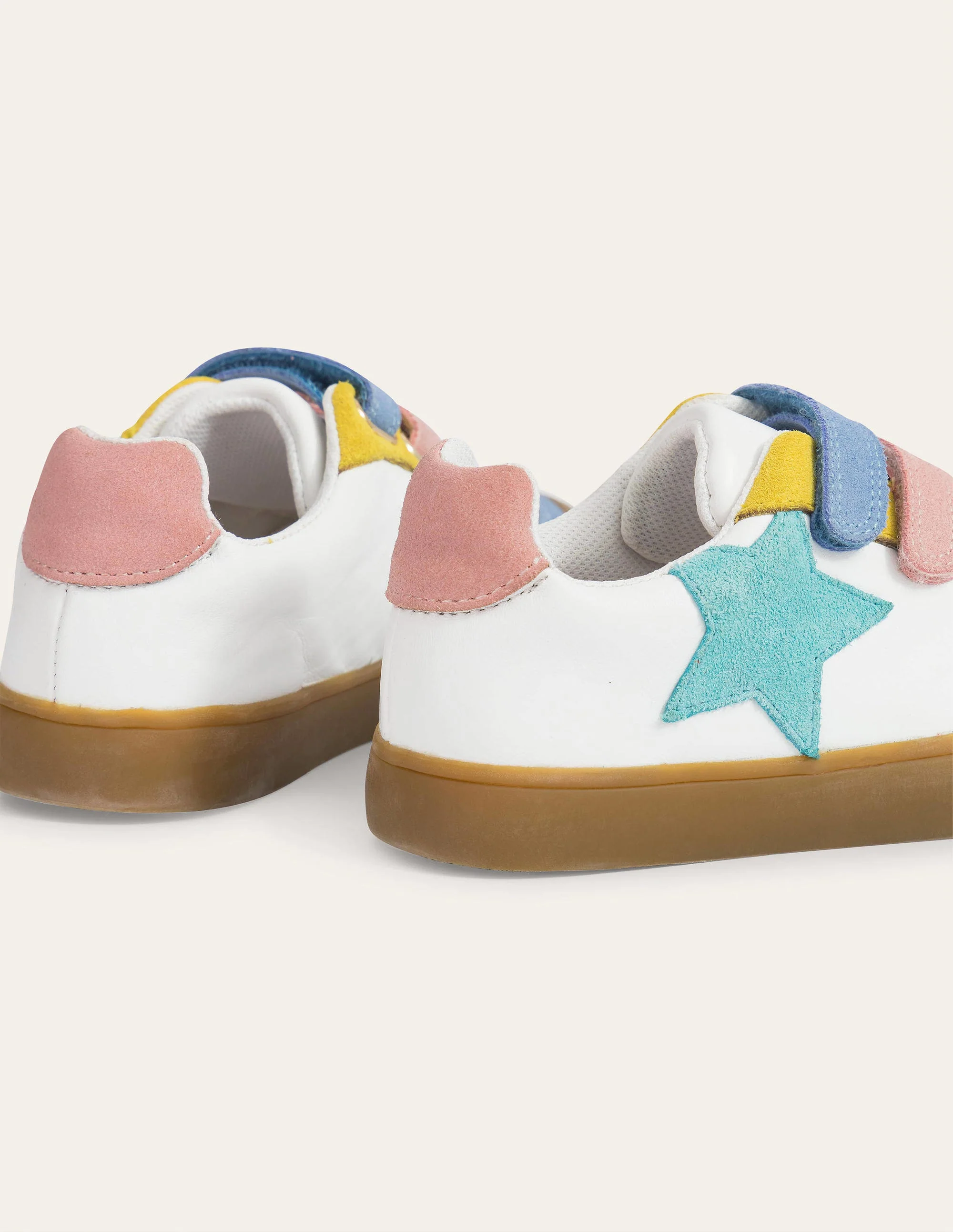 Leather Low Tops-Multi Pastel - Image 3