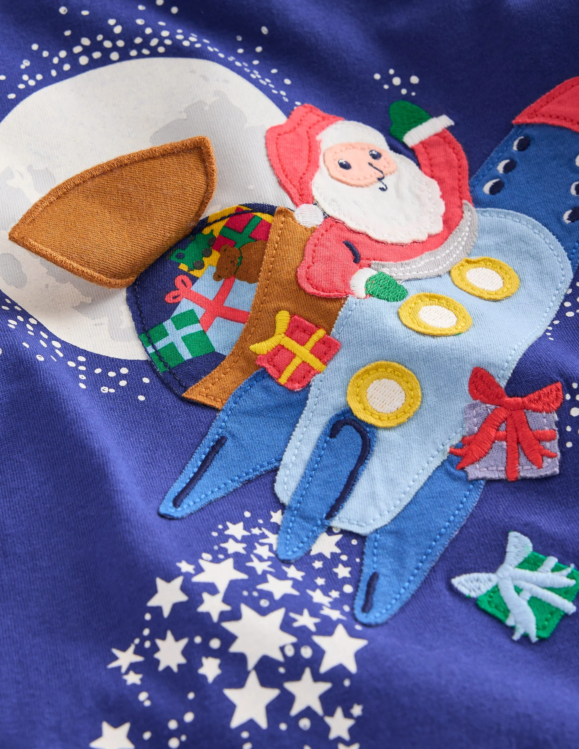 Lift-The-Flap T-shirt-Starboard Blue Rocket Santa - Image 3