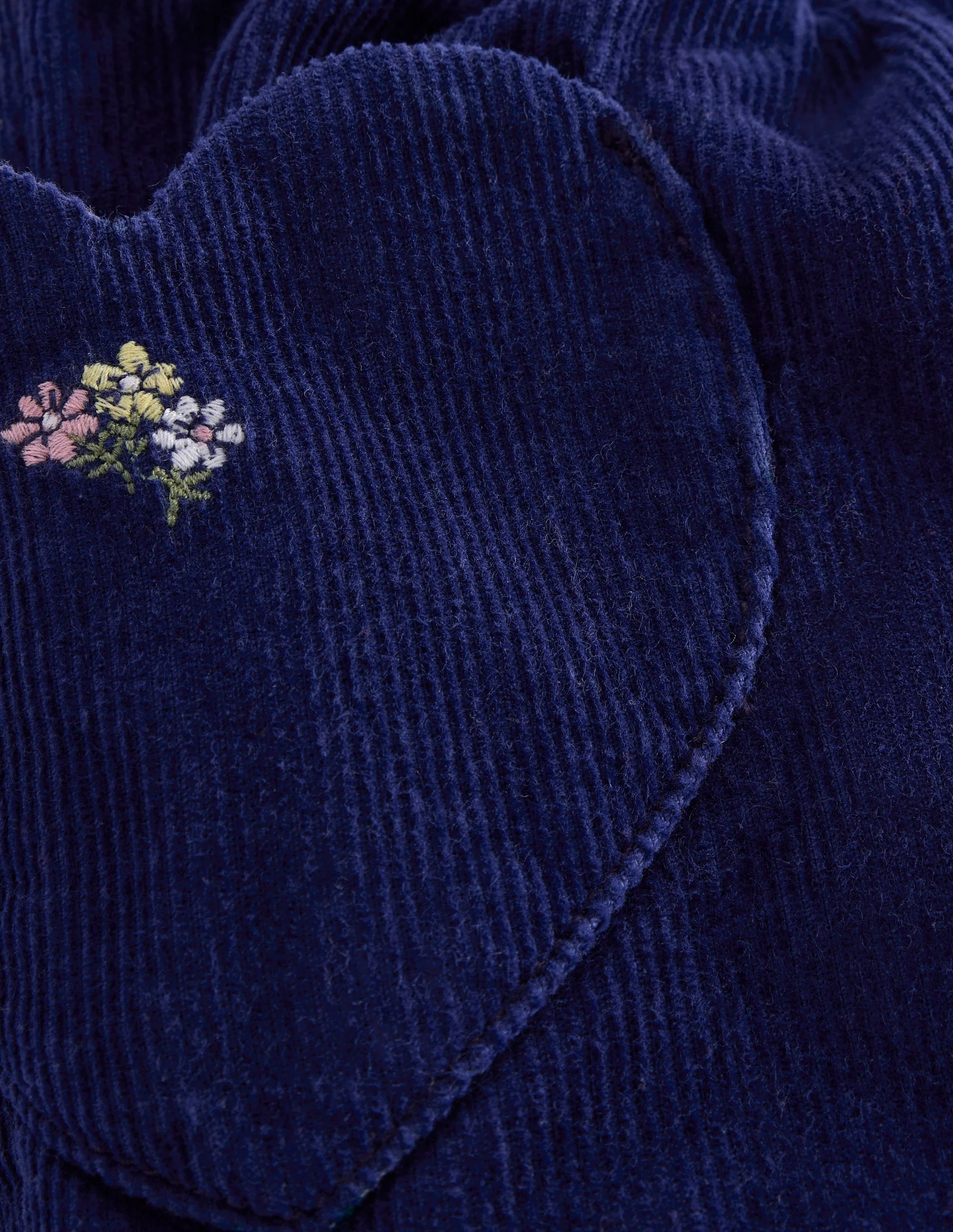 Lined Pull-on Cord Pants-College Navy Embroidery - Image 3