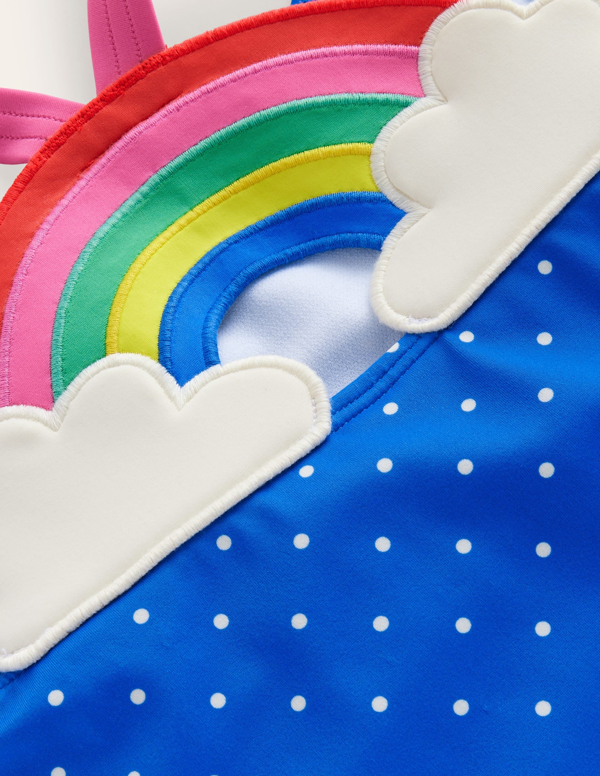 Logo Back Swimsuit-Blue Spot Rainbow - Image 3
