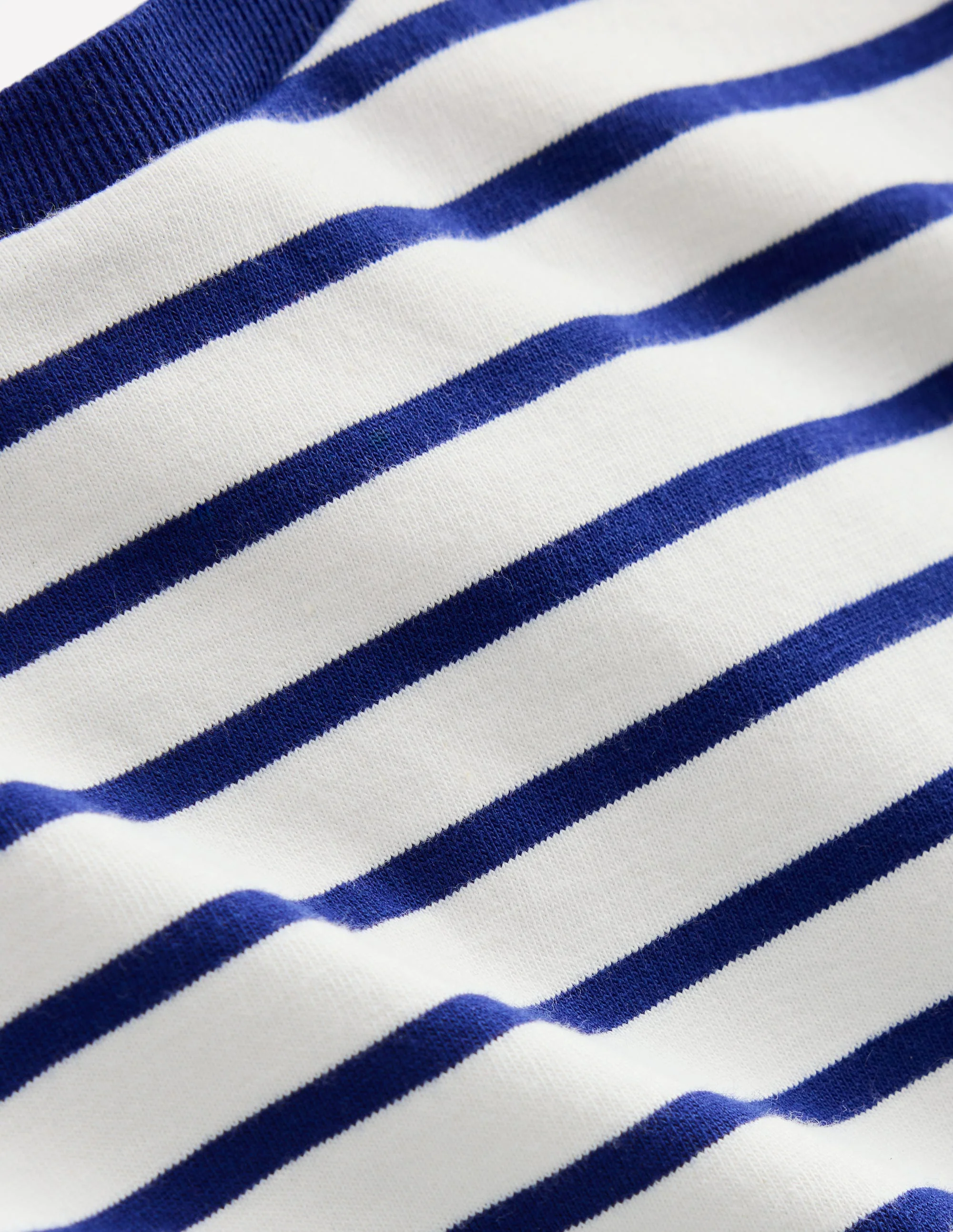 Long Sleeve Relaxed Breton-Ivory/College Navy - Image 3