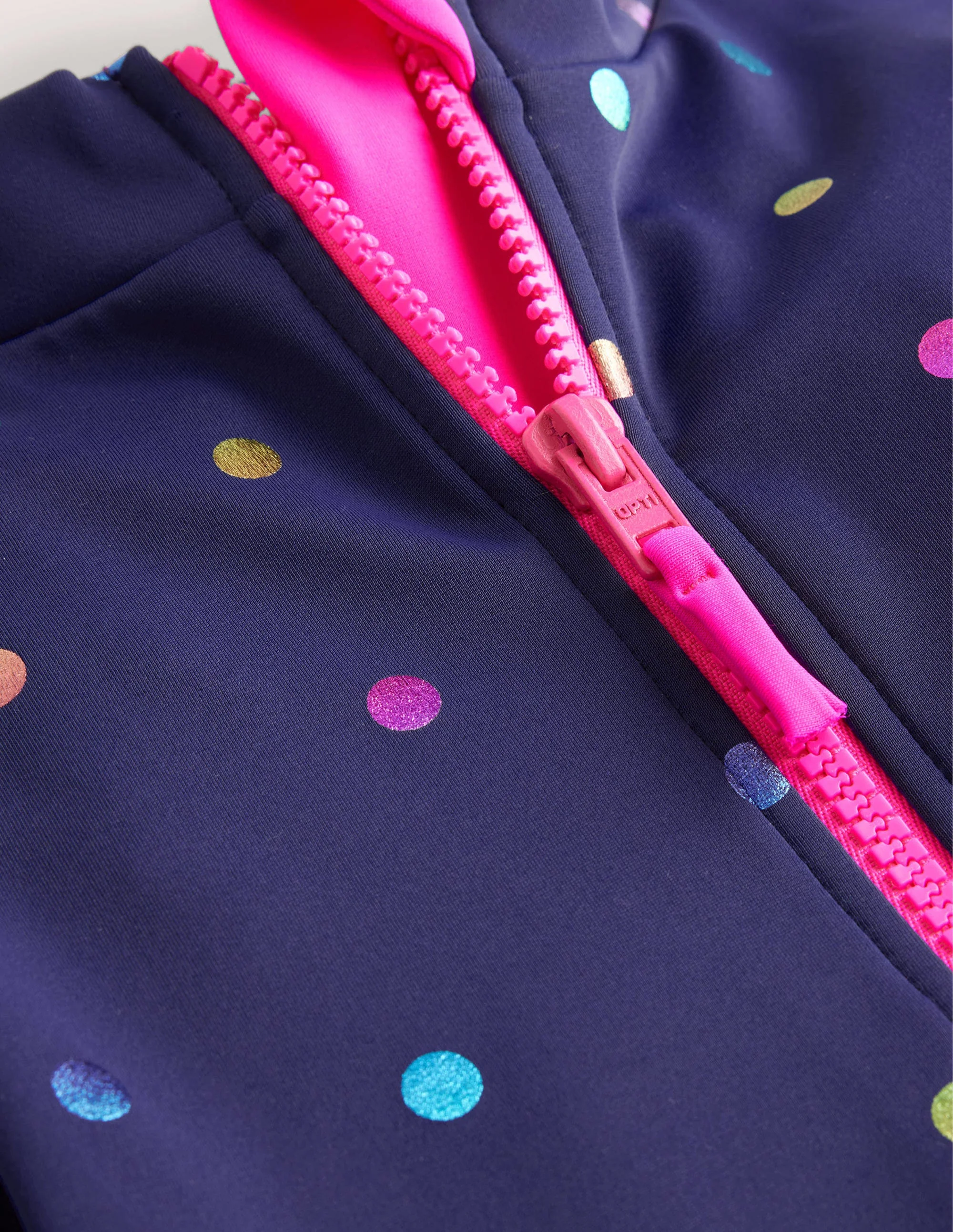 Long-sleeved Swimsuit-Blue Rainbow Foil Confetti - Image 3