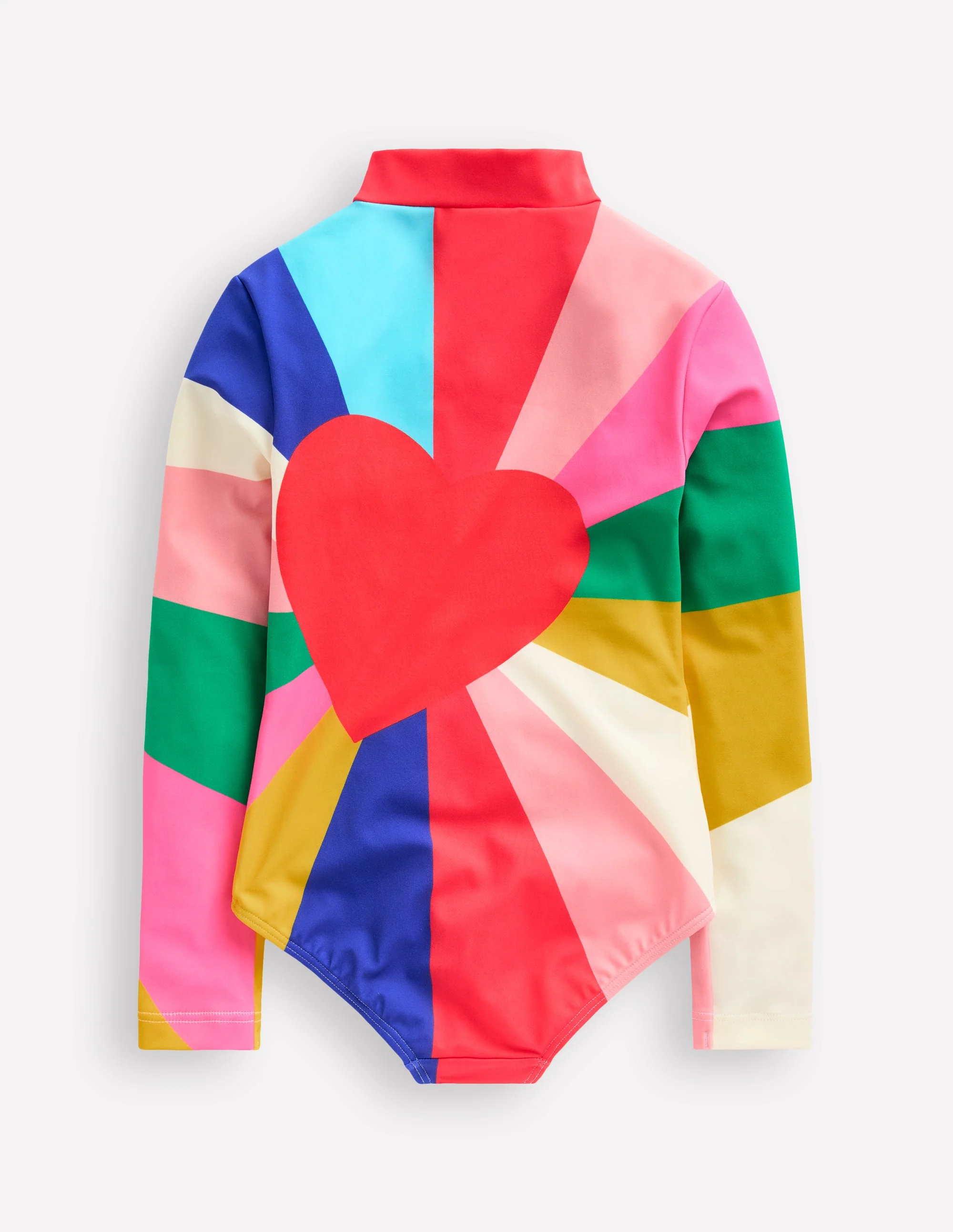 Long-sleeved Swimsuit-Multi Rainbow Heart - Image 2