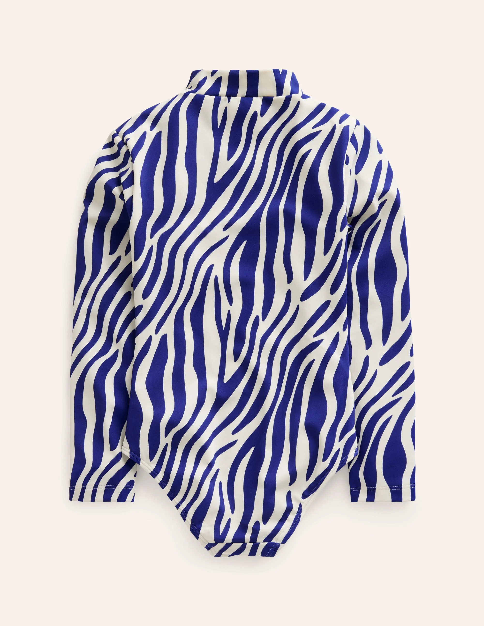 Long-sleeved Swimsuit-Sapphire Blue Zebra - Image 2