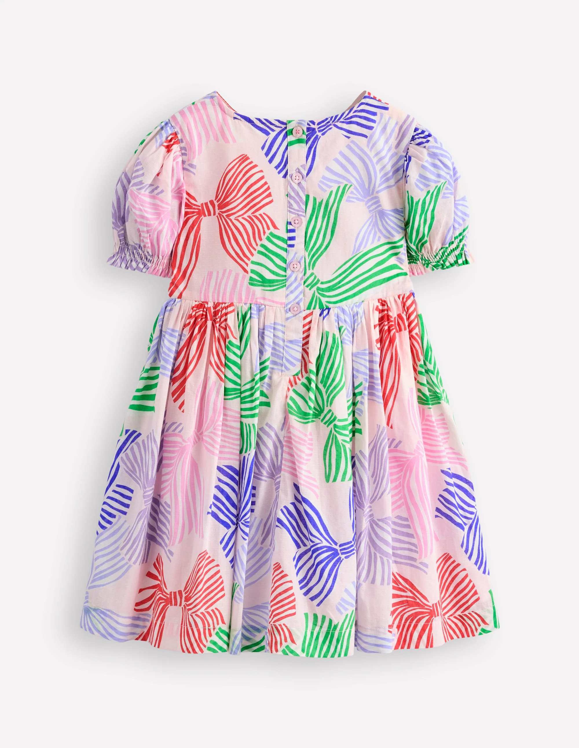 Madeline Woven Dress-French Pink Bows - Image 2