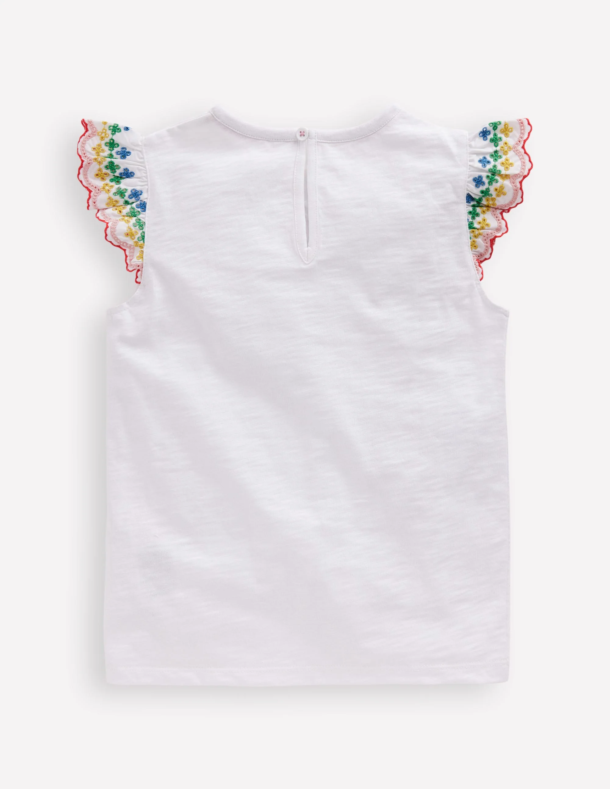Margaret Broderie Frill Tee-White - Image 2