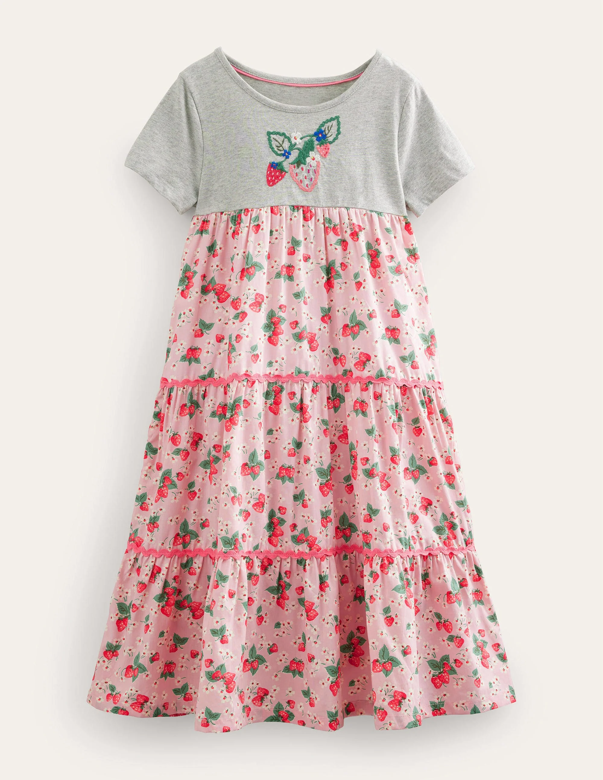 Maxi Logo Dress-French Pink Strawberry