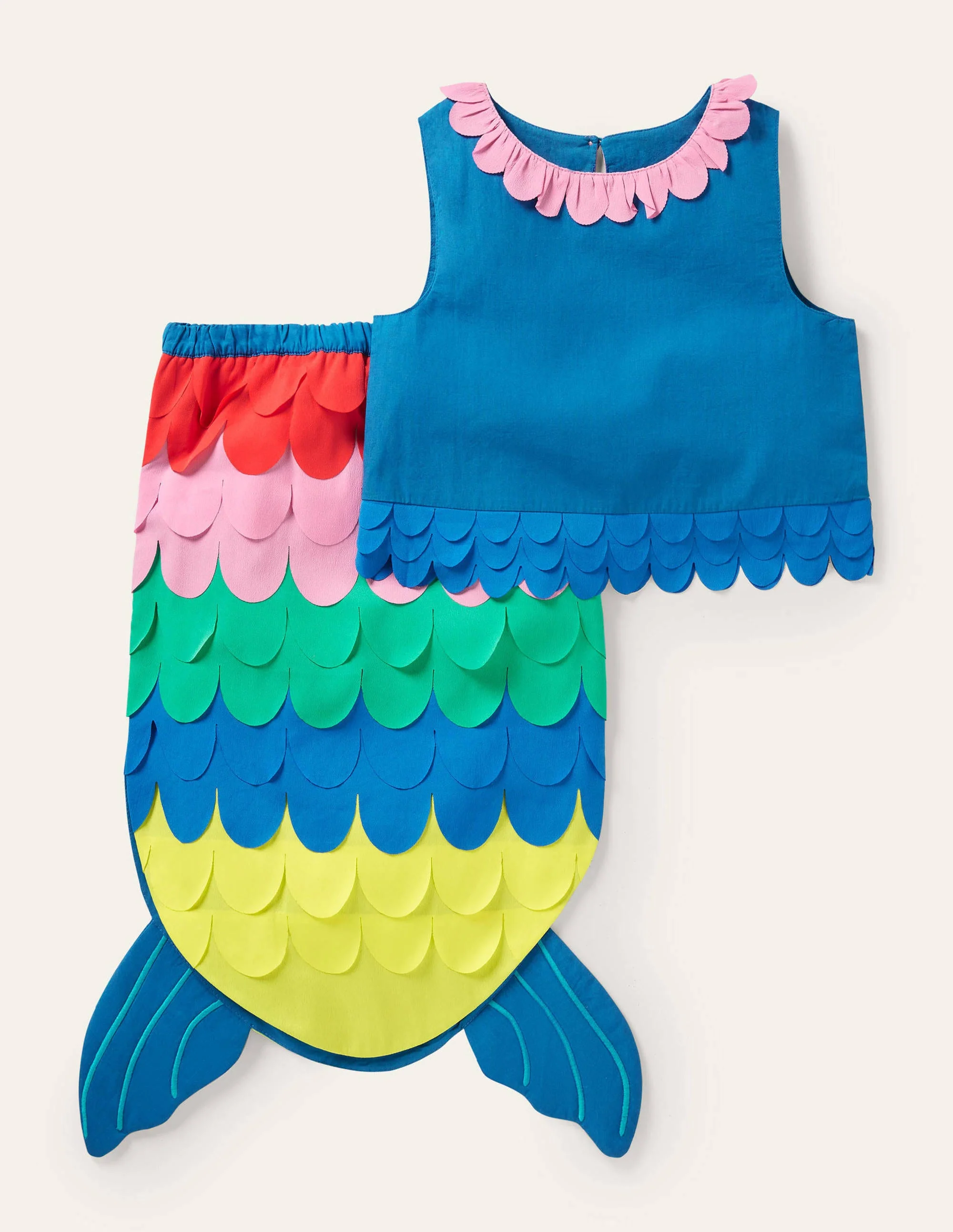 Mermaid Tail Dress Set-Bright Marina
