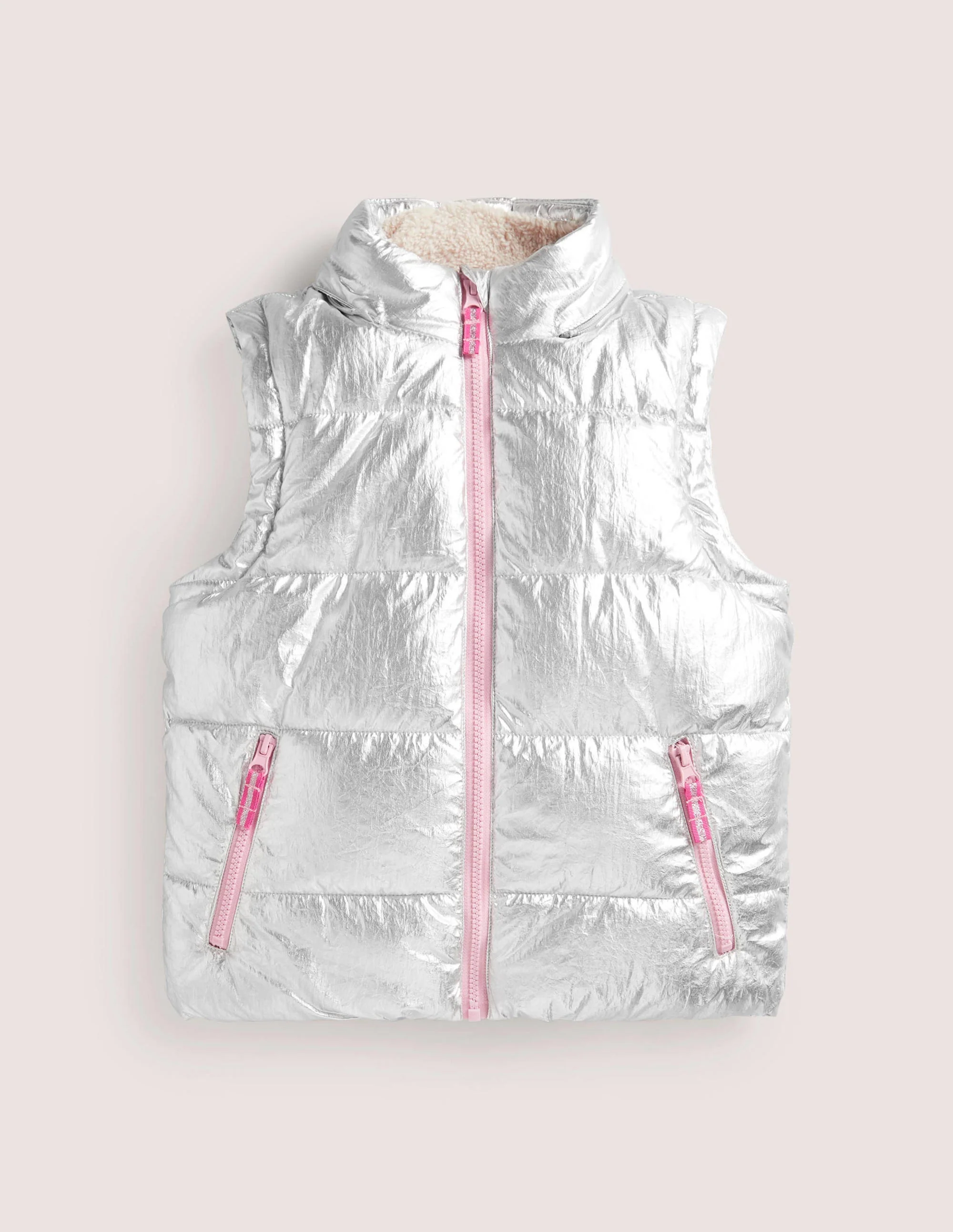 Metallic Cosy 2-in-1 Jacket-Silver Metallic - Image 5