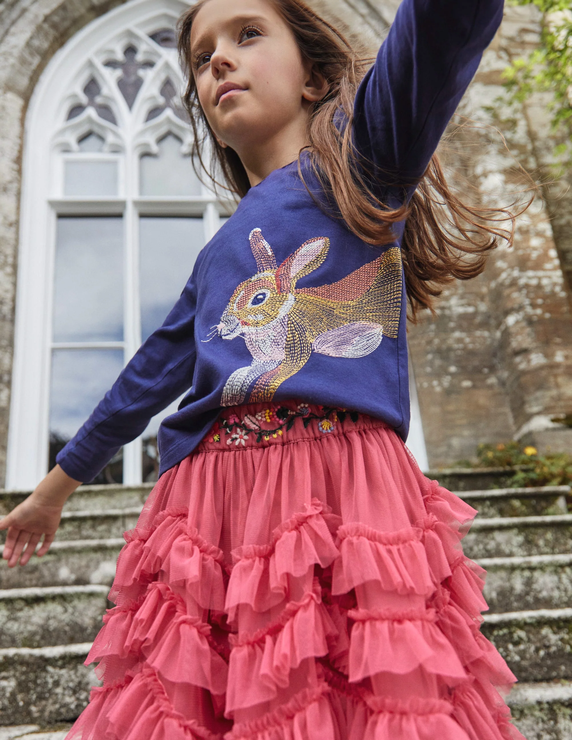 Metallic Superstitch T-Shirt-Starboard Blue Rabbit - Image 4