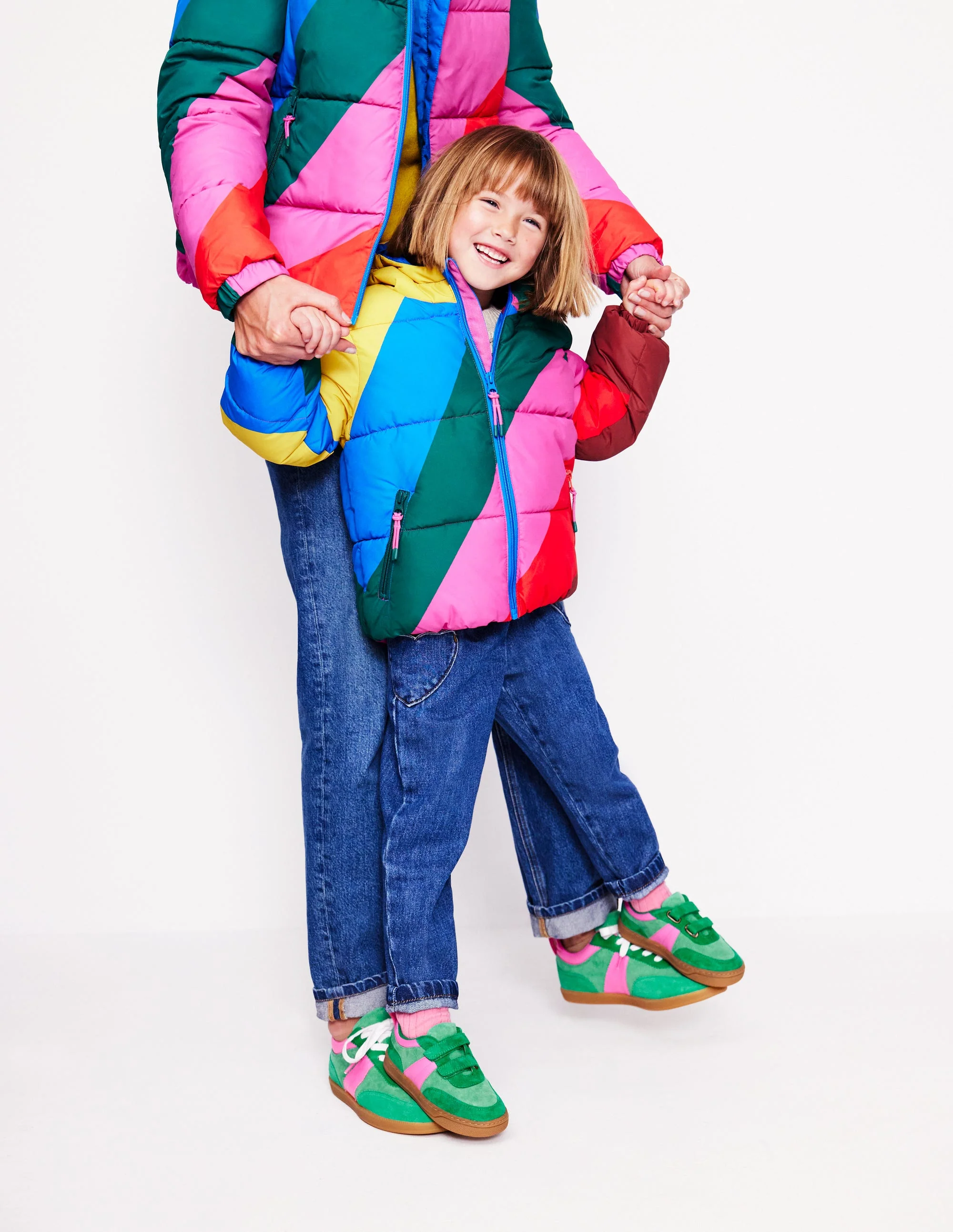 Mini Erin Trainers-Green Colourblock - Image 4