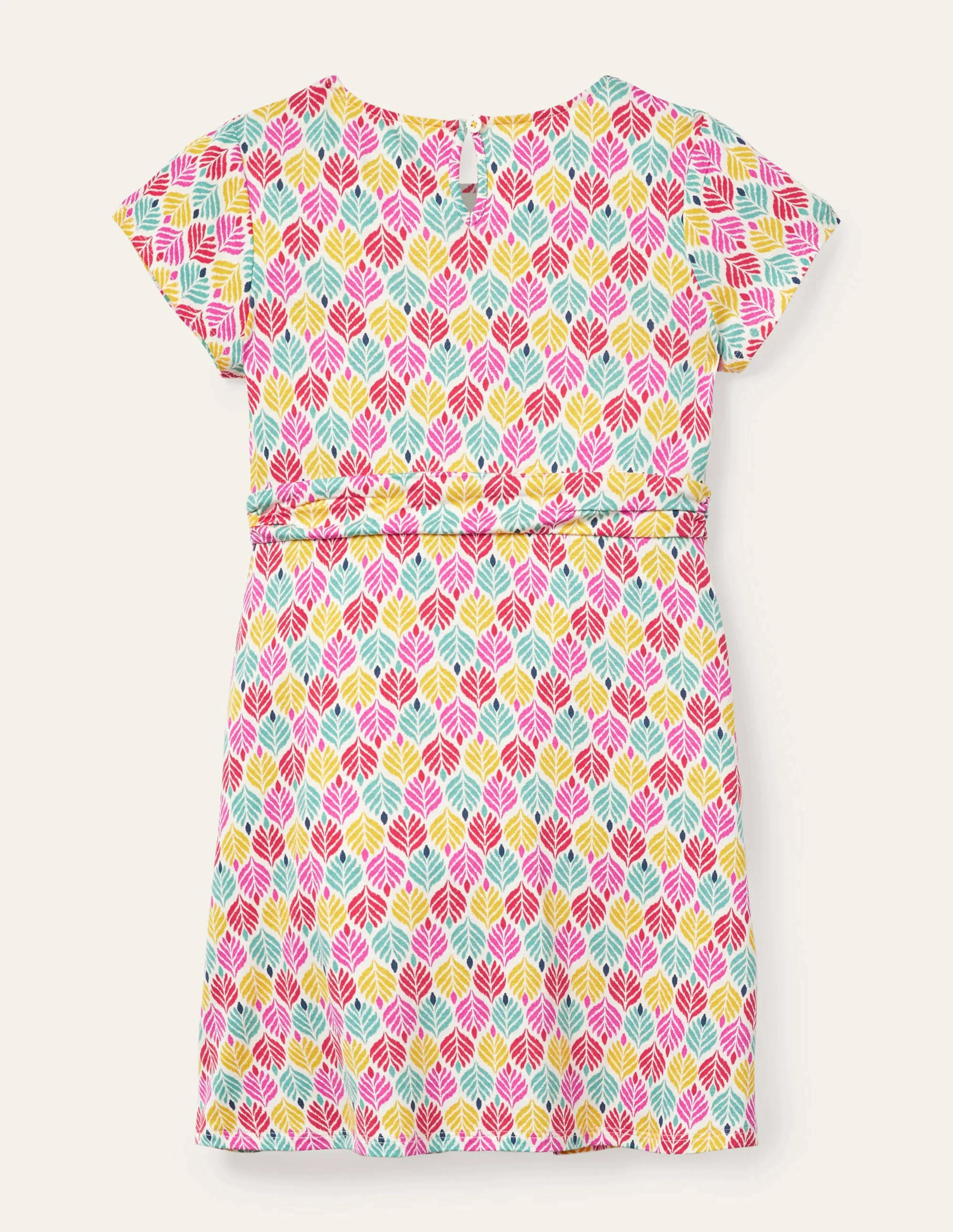 Mini-me Amelie Dress-Multi Palm Leaf Tile - Image 2