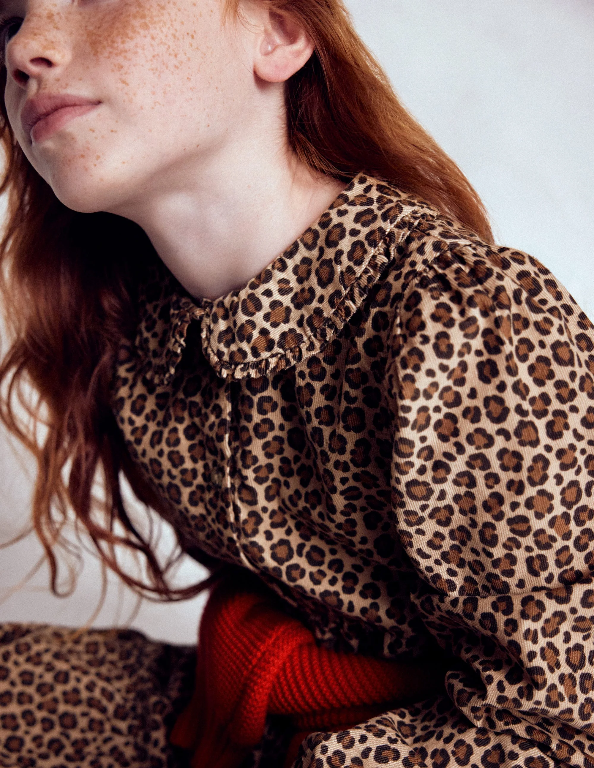 Minna Collared Woven Dress-Leopard - Image 4