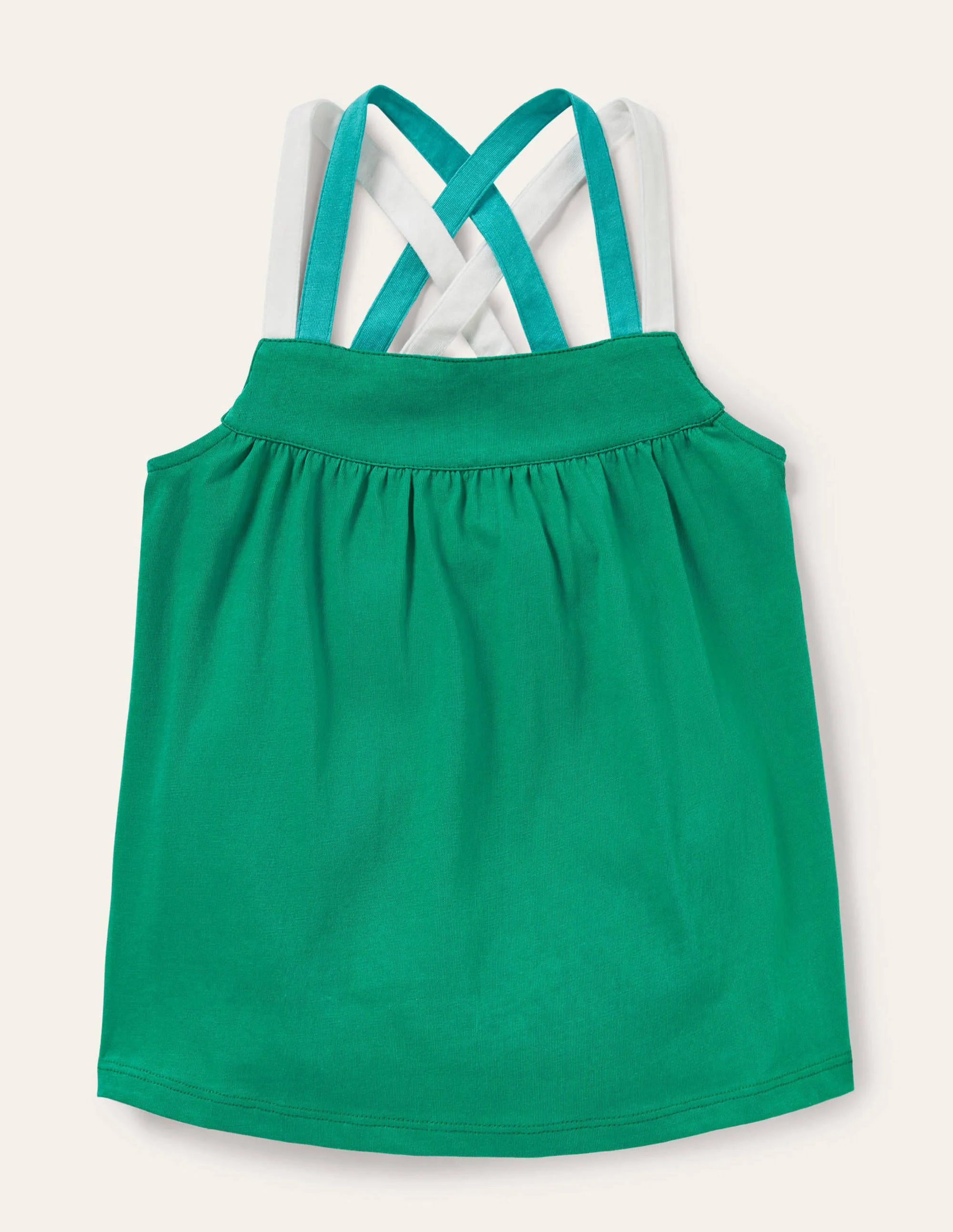 Multi Strap Tank Top-Green Pepper