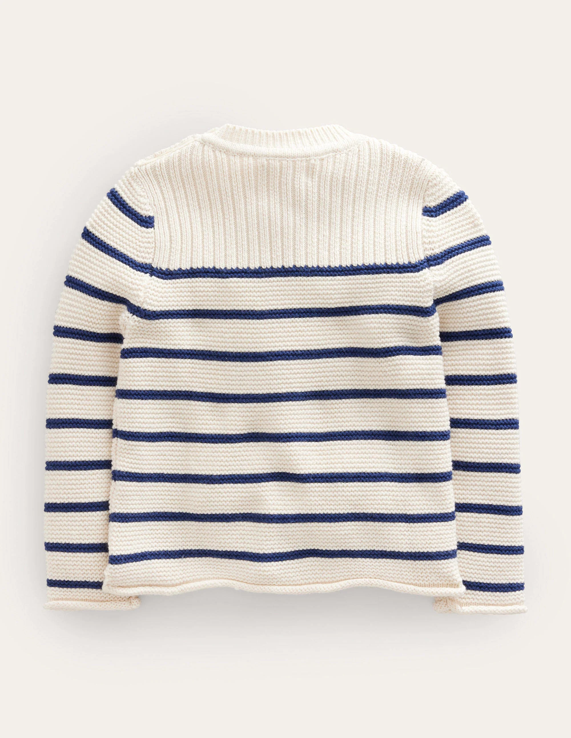 Nautical Sweater-Ecru Marl Stripe - Image 2