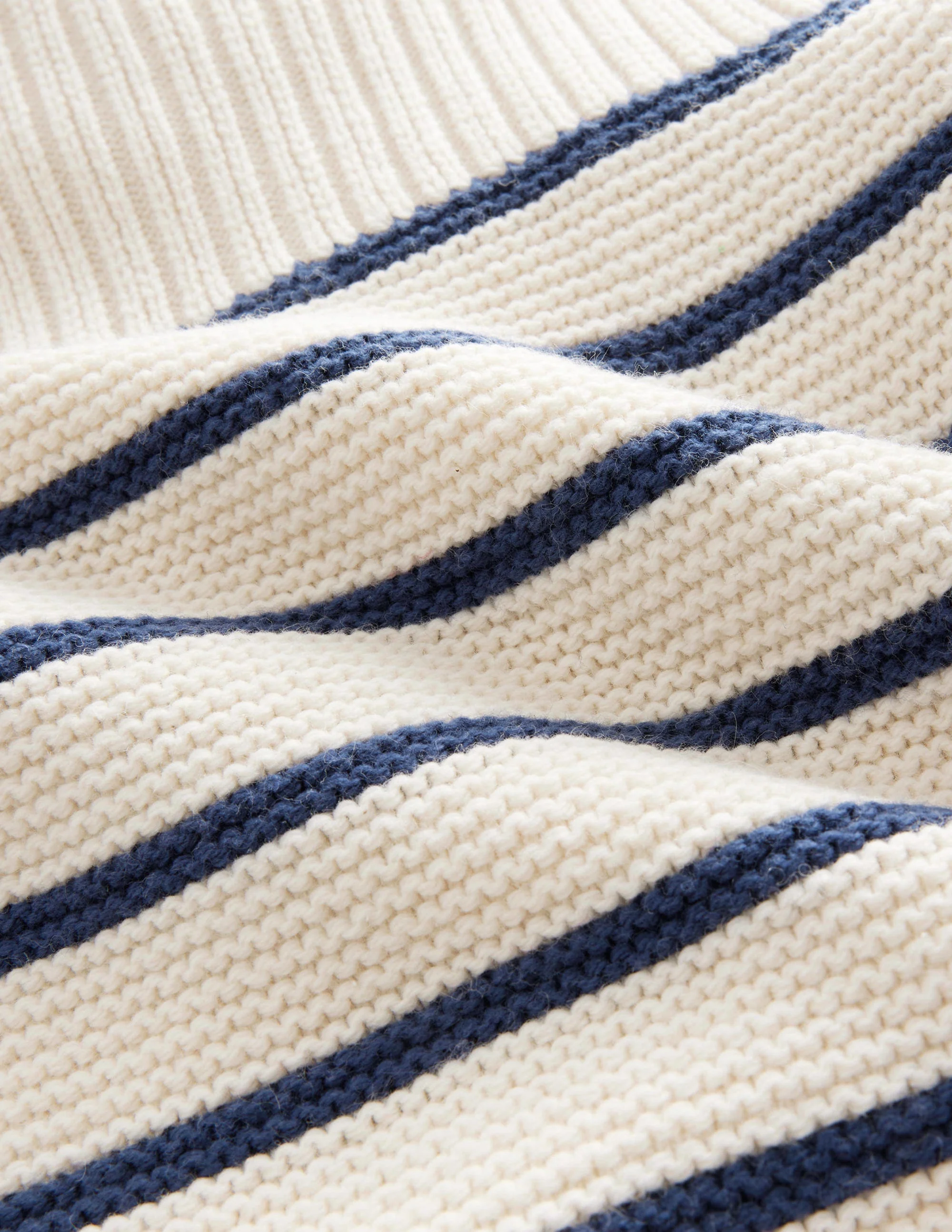 Nautical Sweater-Ecru Marl Stripe - Image 3