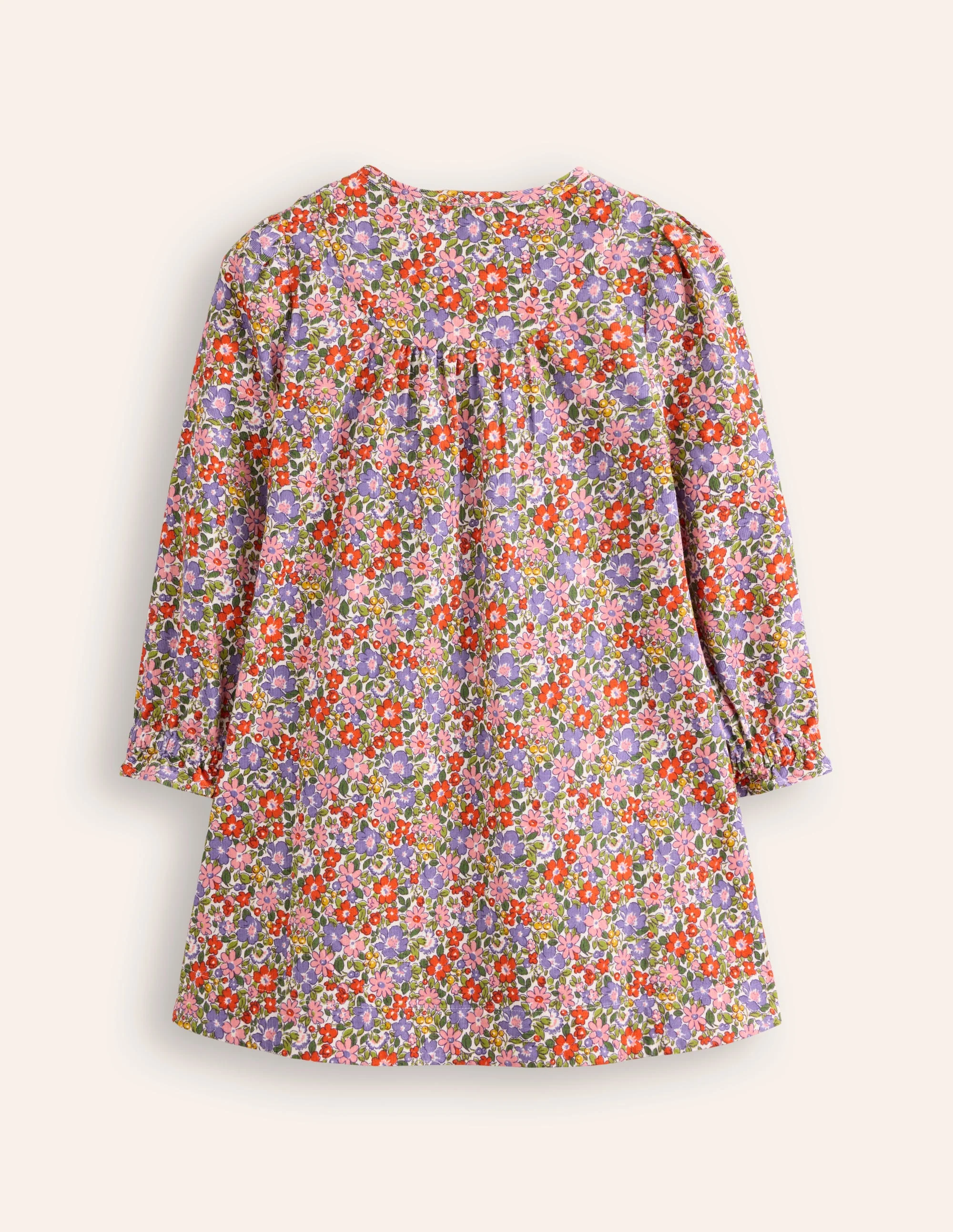 Norah Scallop Cord Dress-Aster Purple Flowerbed - Image 2
