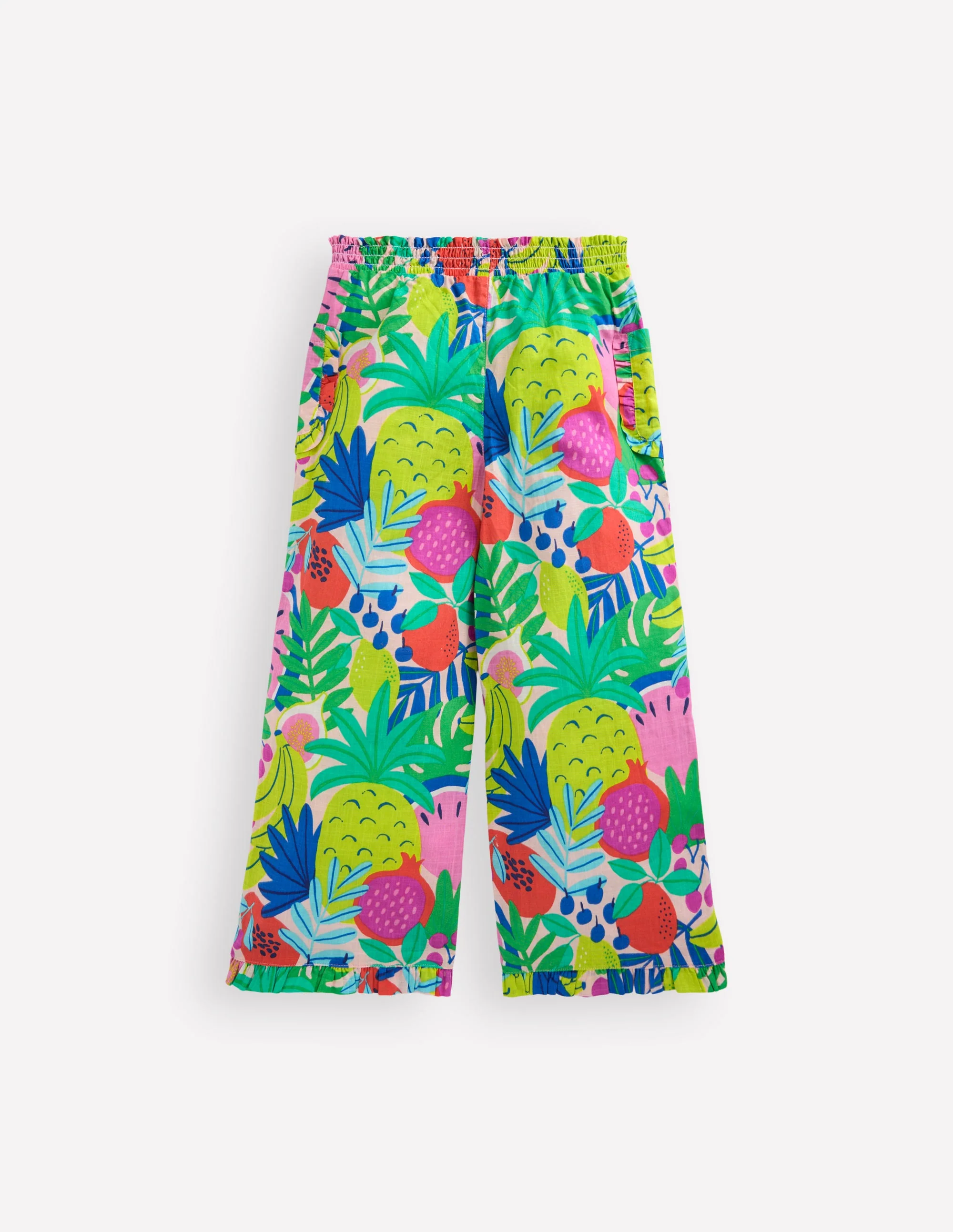 Nostaglic Frill Pants-Multi Tropical Fruit - Image 2