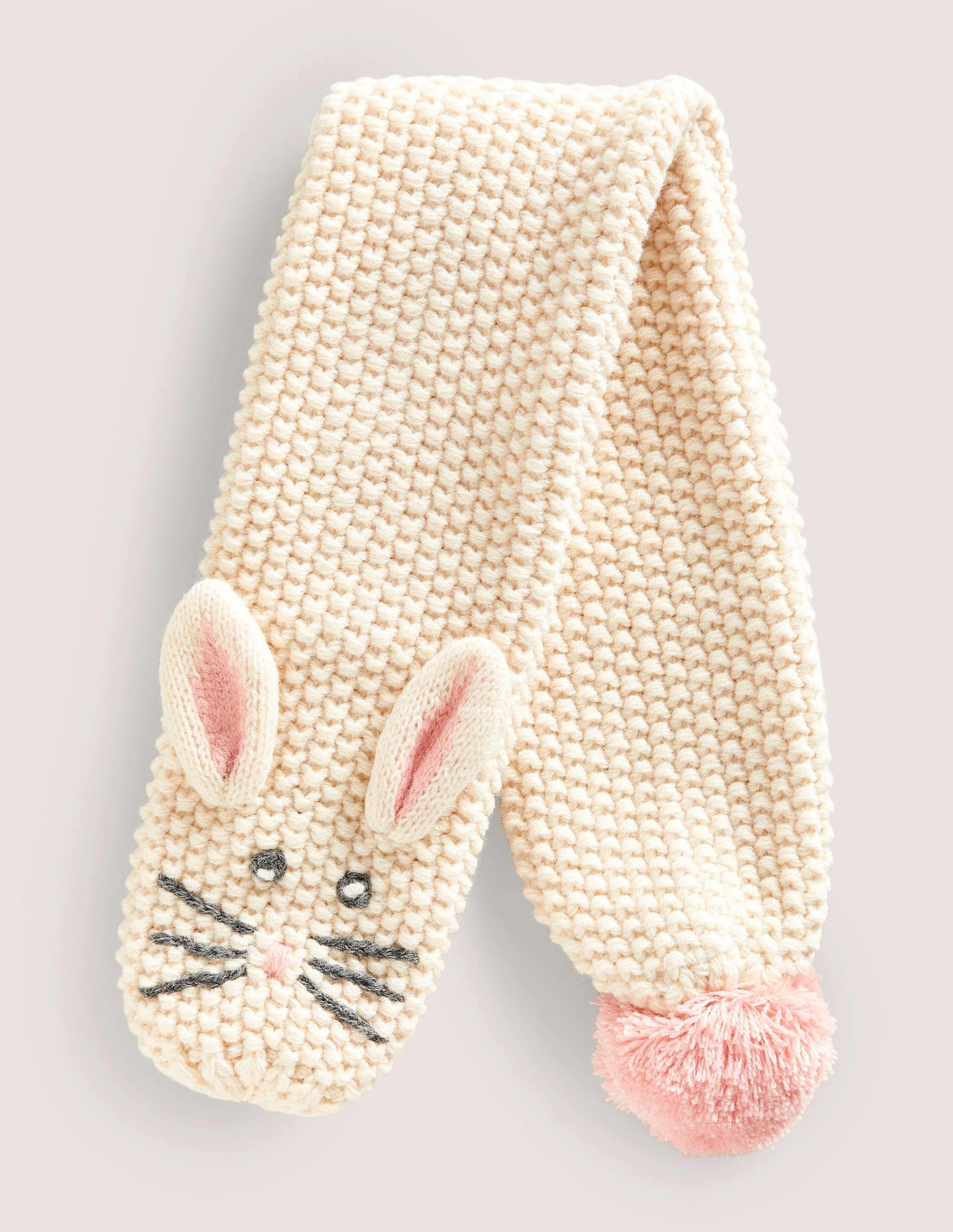 Novelty Scarf-Ivory Bunny