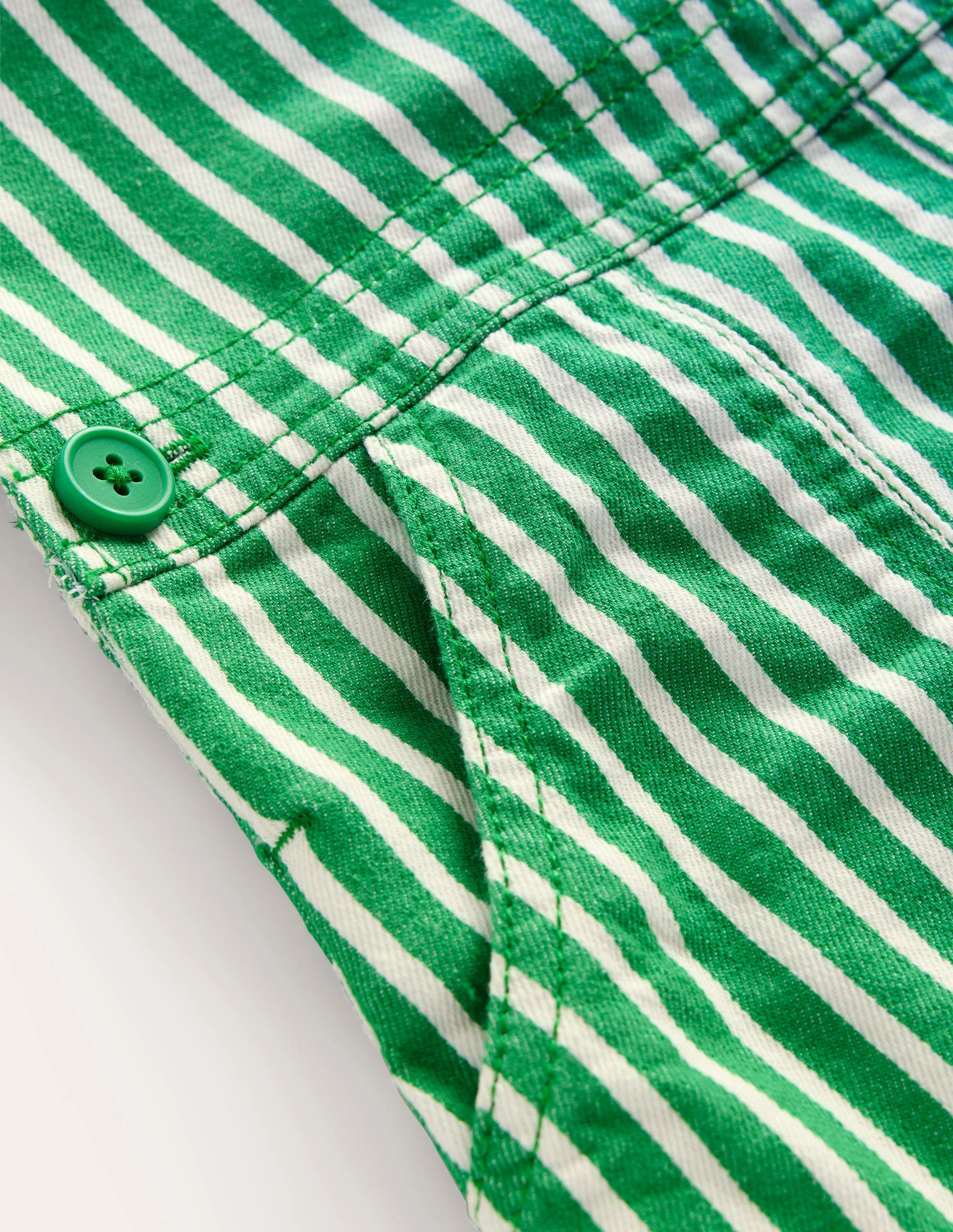 Overall Dress-Runner Bean / Ivory Stripe - Image 3