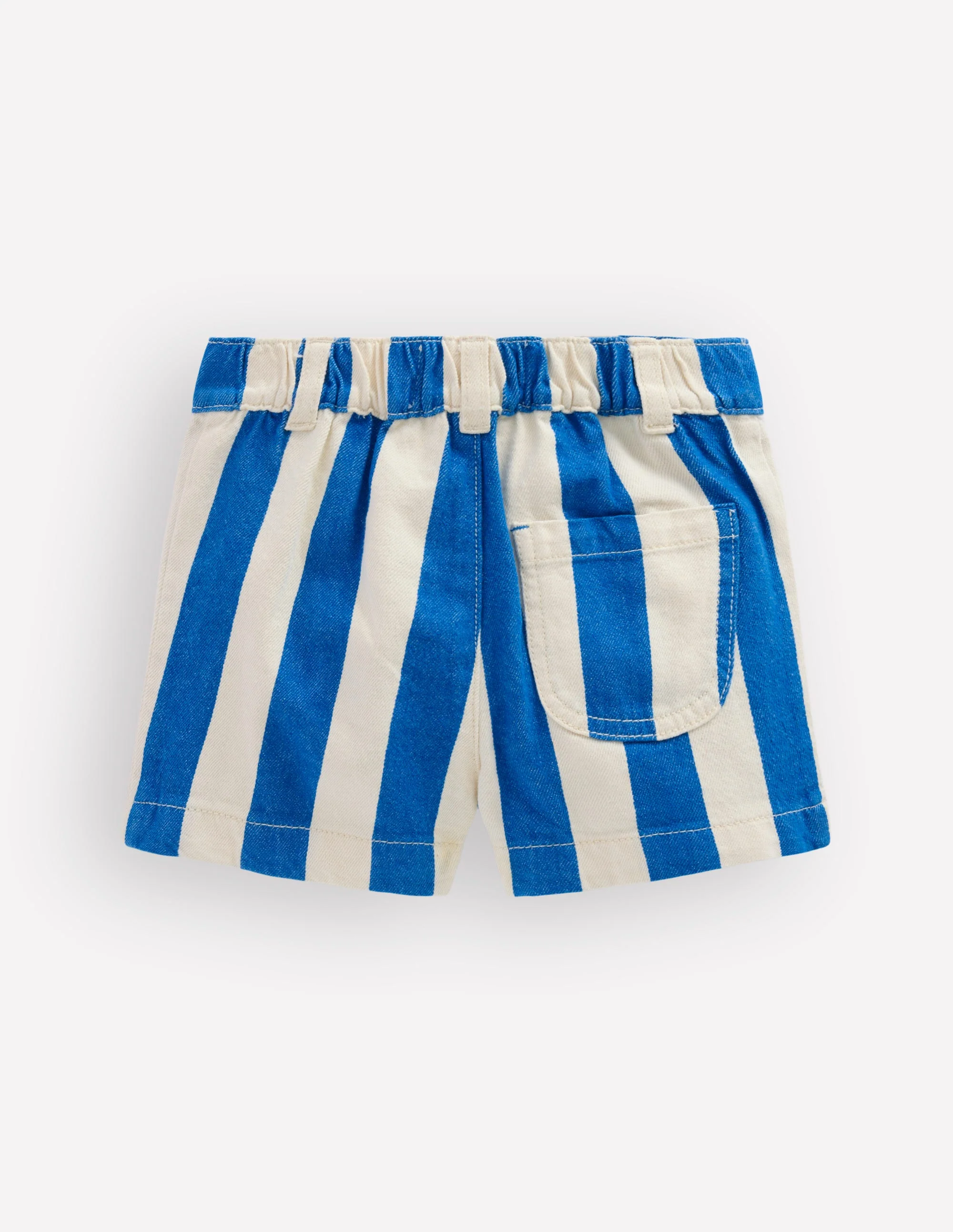 Patch Pocket Shorts-Kingfisher Blue/ Ivory - Image 4