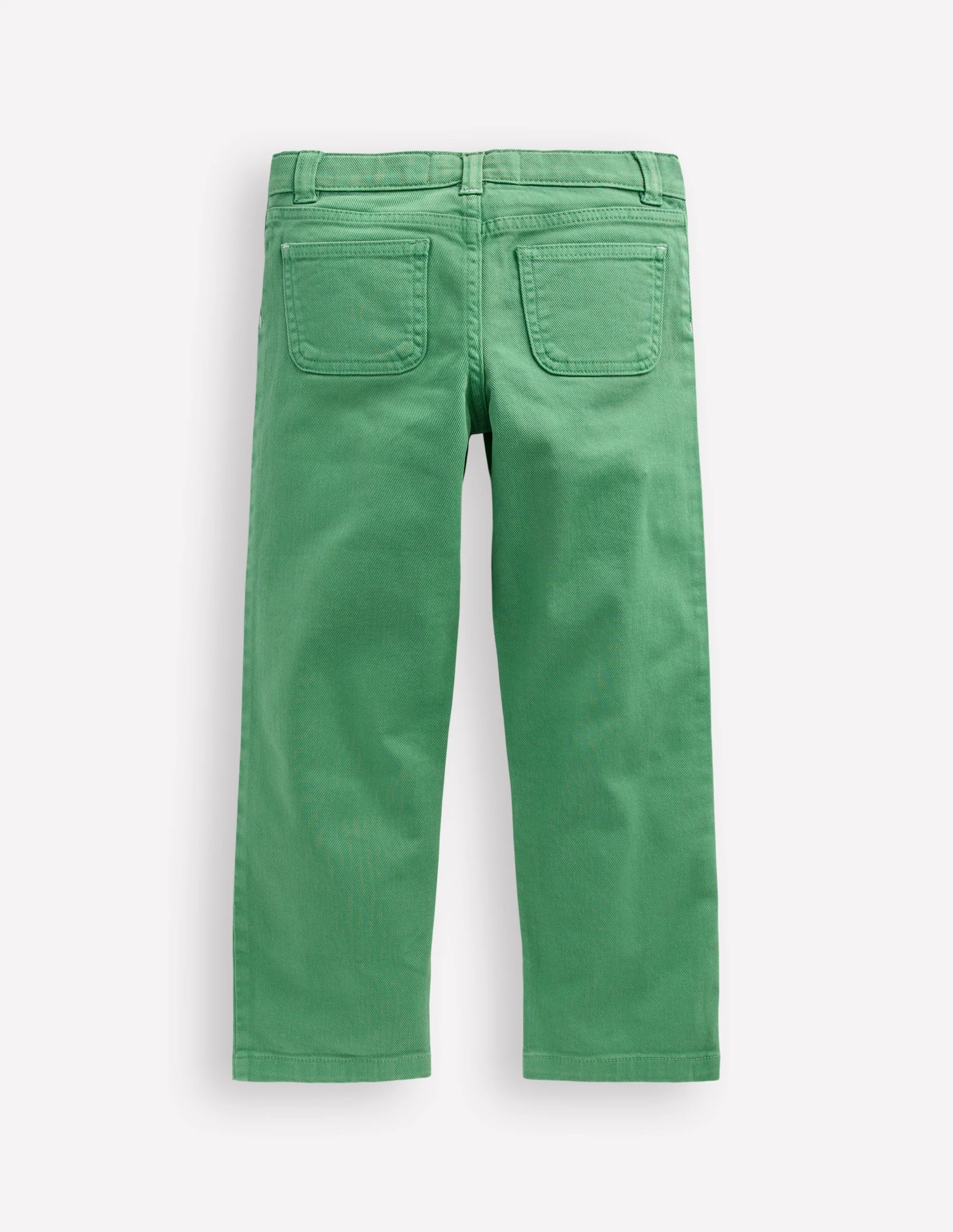 Patch Pocket Straight Jeans-Green - Image 2