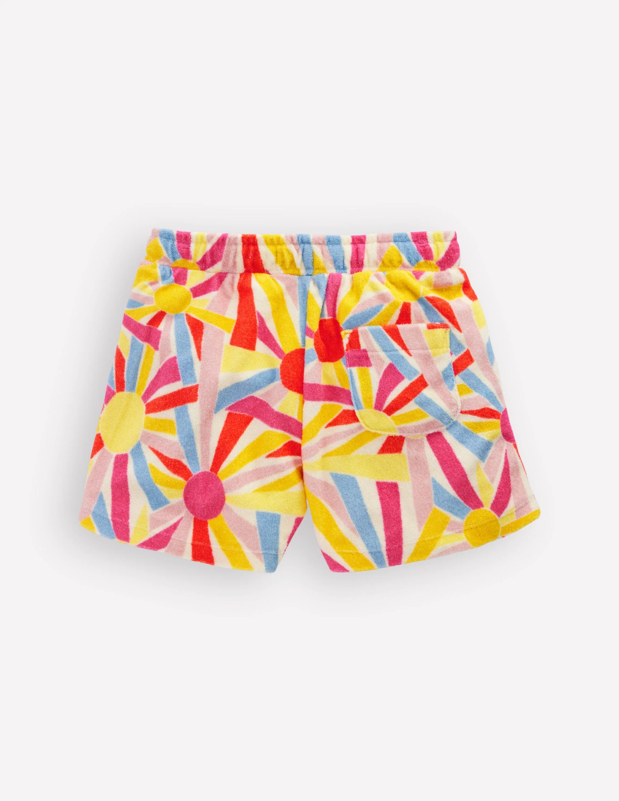 Patch Pocket Towelling short-Soft Ivory Sunburst - Image 3