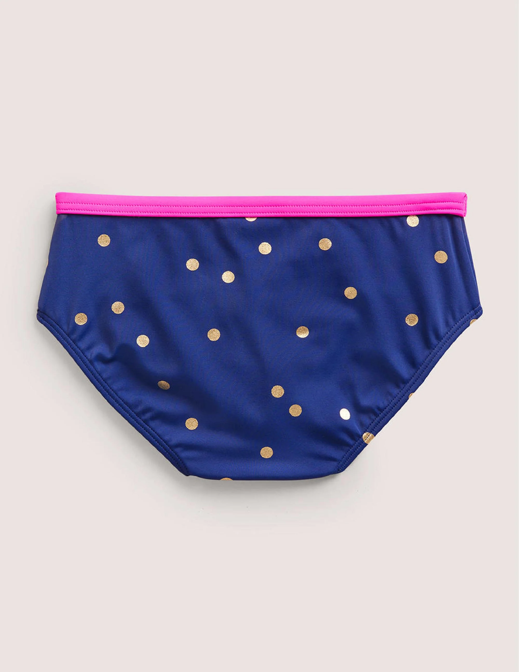 Patterned Bikini Bottoms-Harmony Blue Gold Spot - Image 2