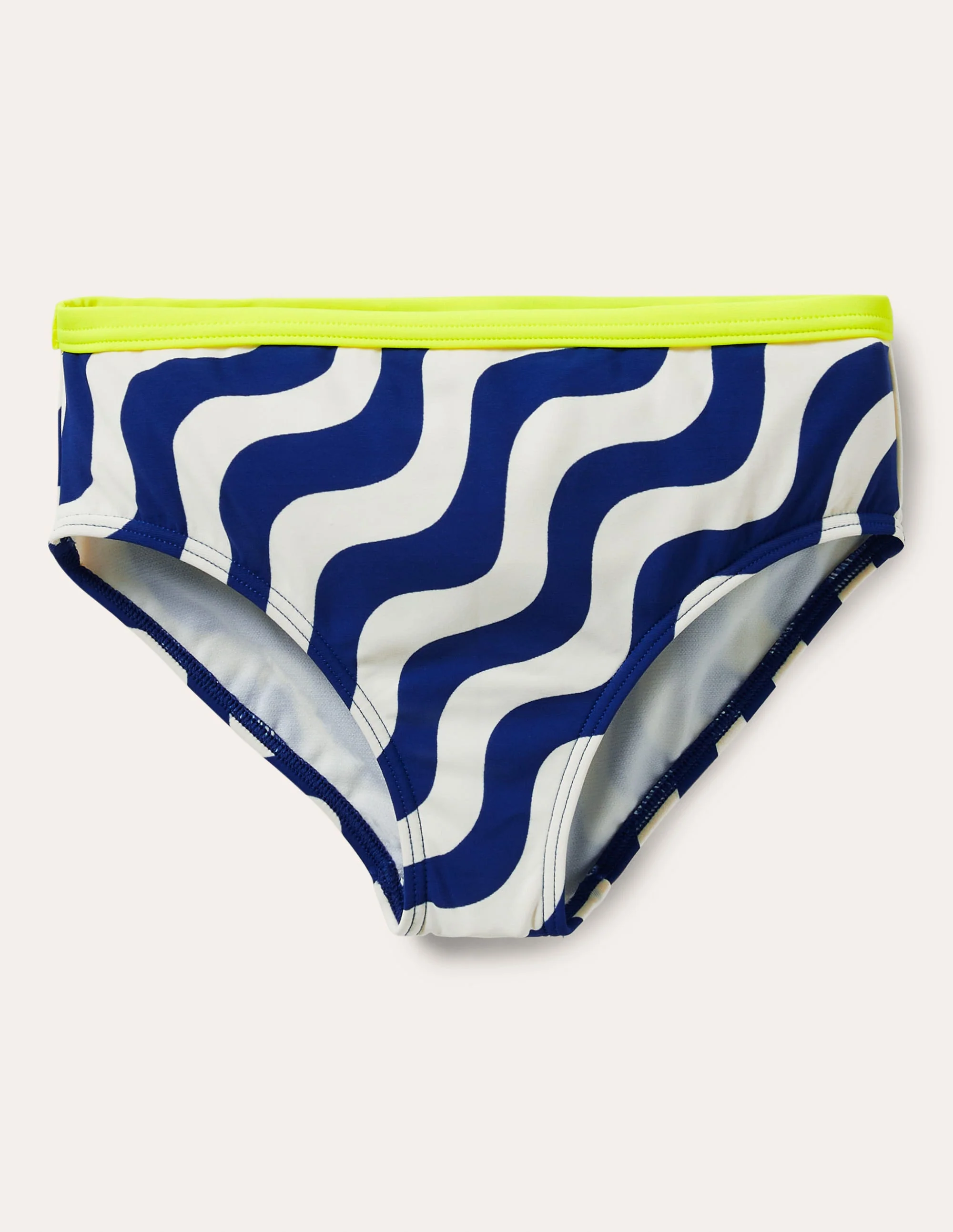 Patterned Bikini Bottoms-Ivory/Blue Wave - Image 2