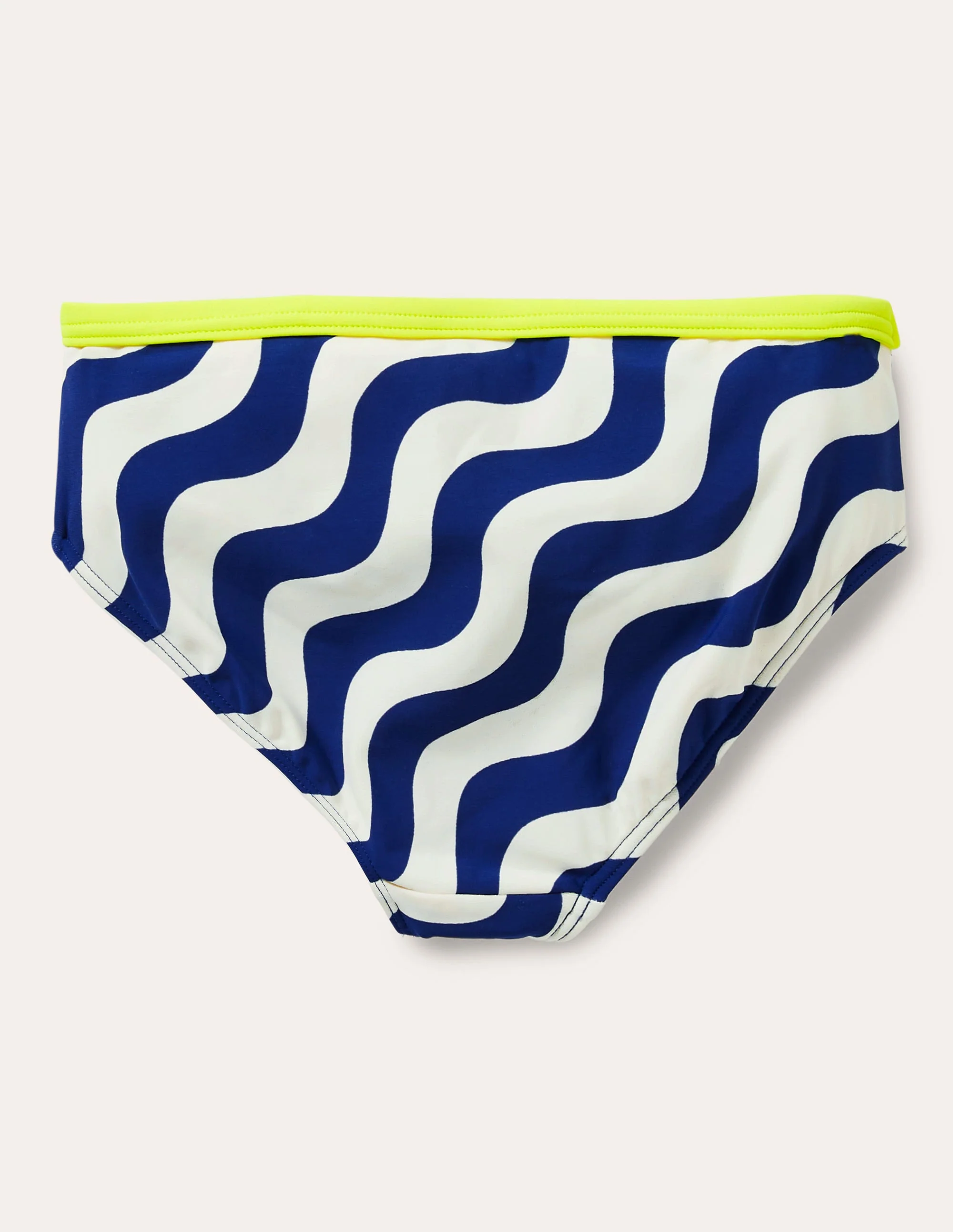 Patterned Bikini Bottoms-Ivory/Blue Wave - Image 3