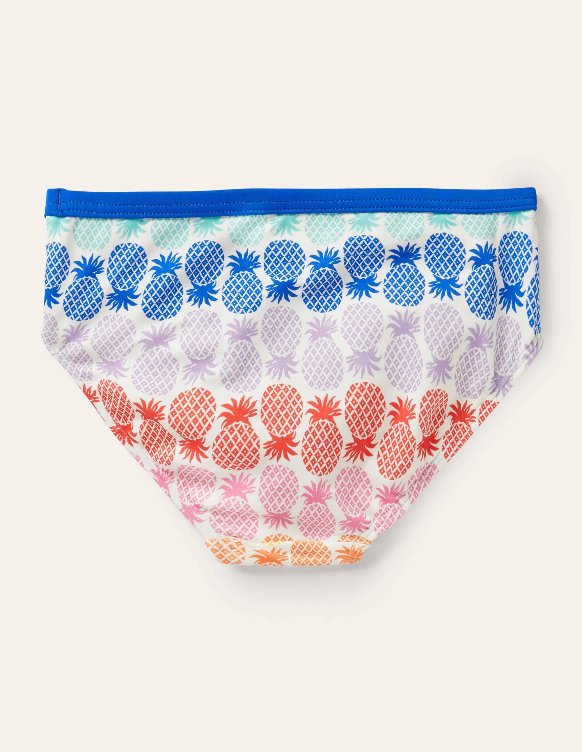 Patterned Bikini Bottoms-Multi Rainbow Pineapple Geo - Image 2