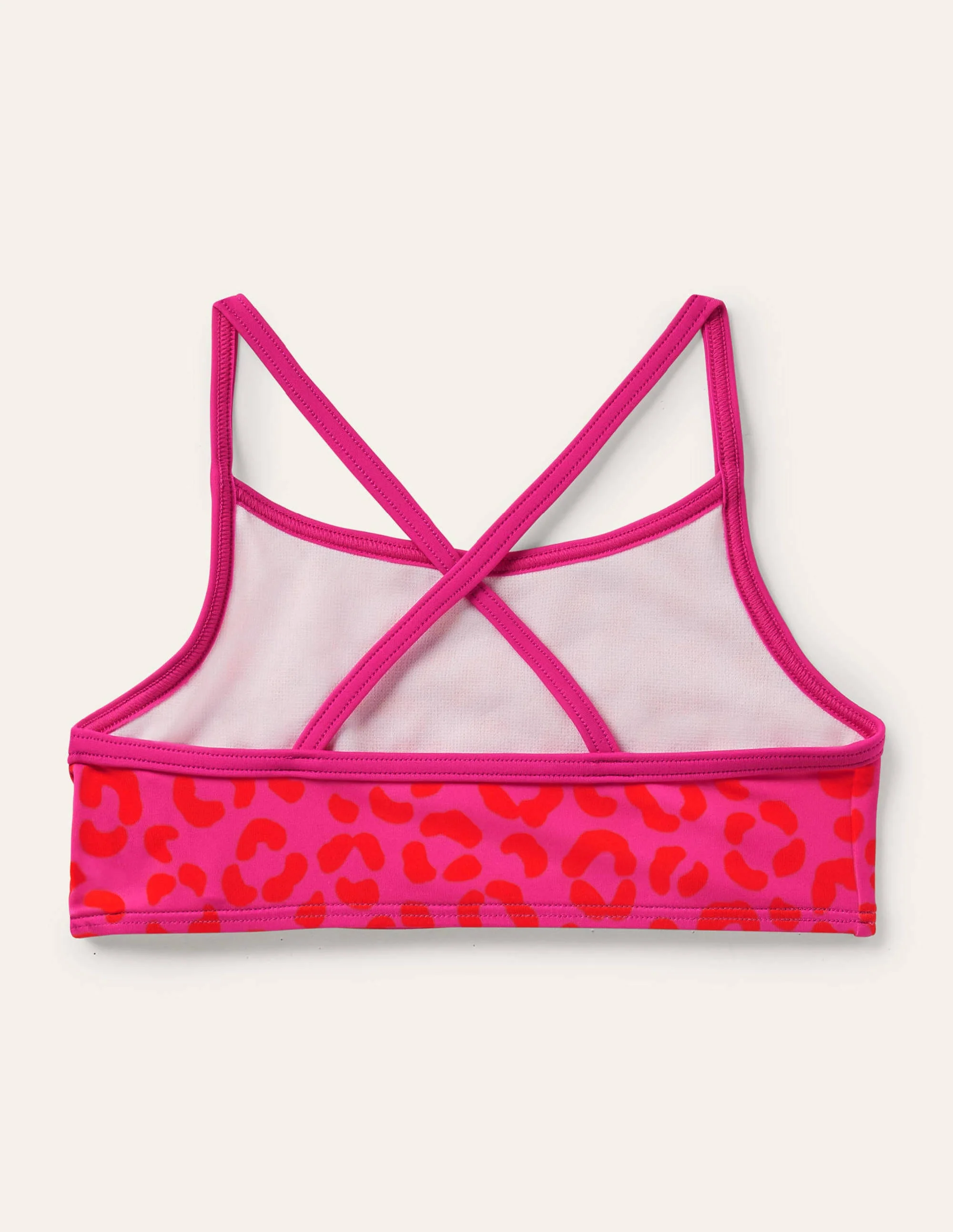 Patterned Bikini Top-Fuchsia Pink Leopard