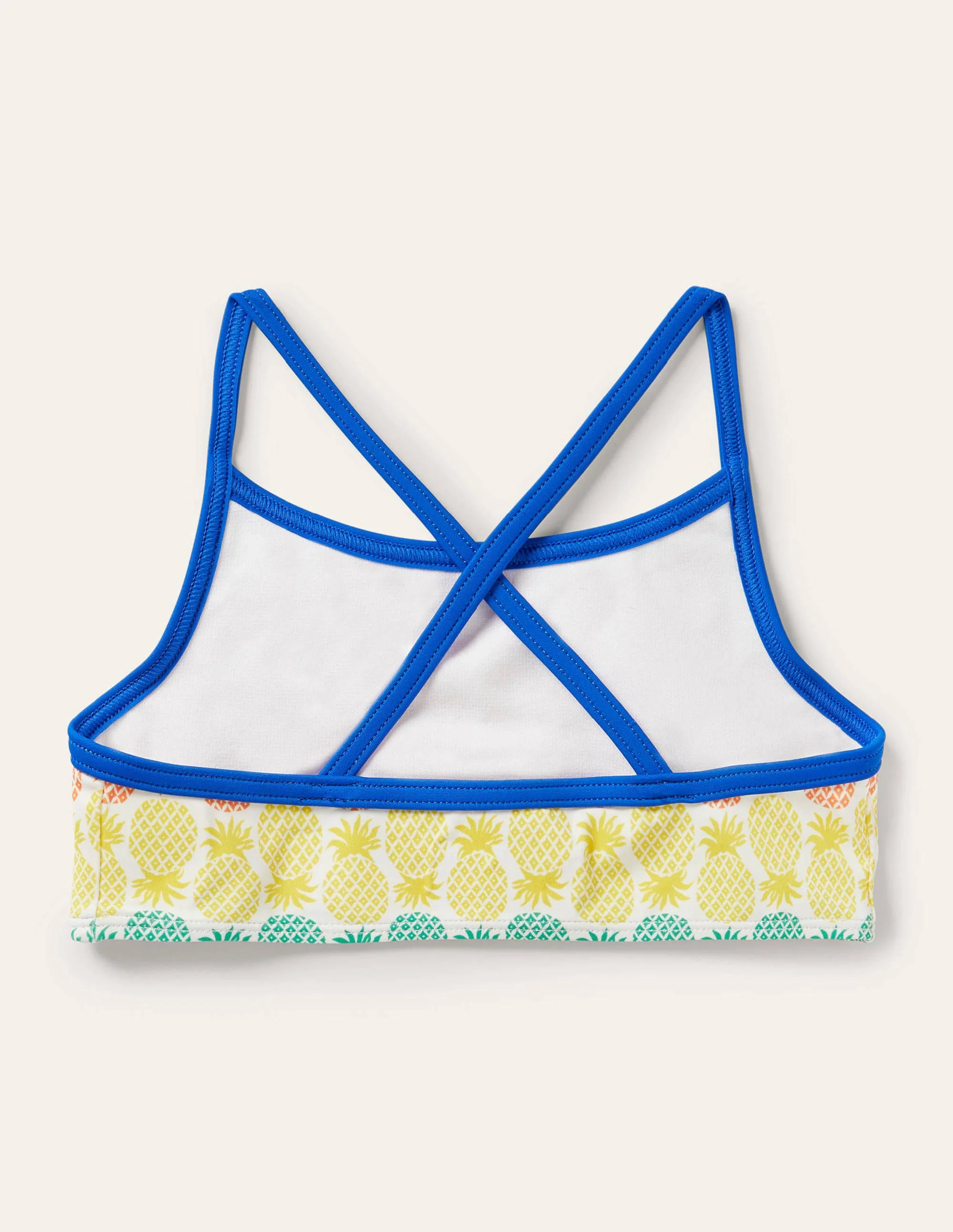 Patterned Bikini Top-Multi Rainbow Pineapple Geo - Image 2
