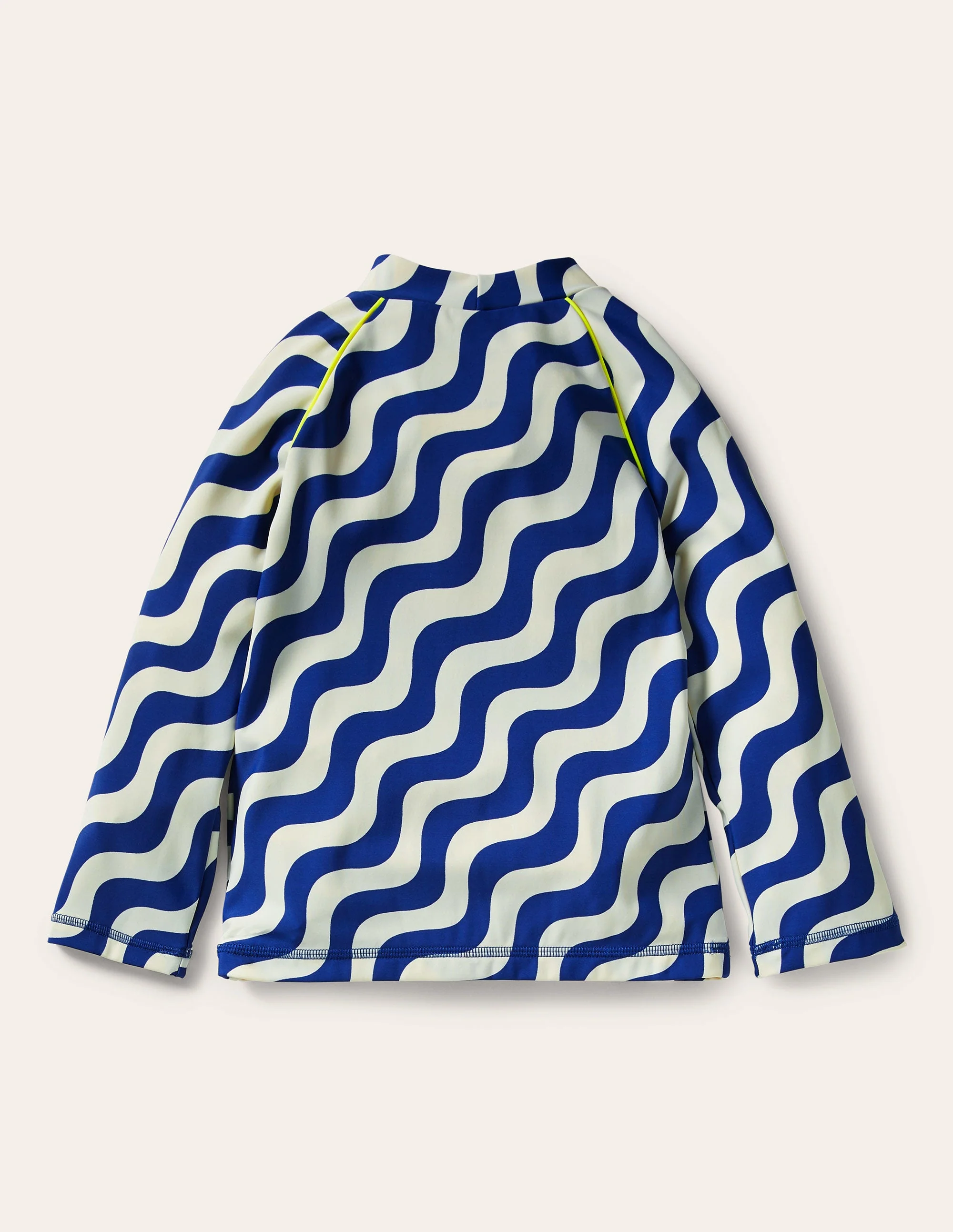 Patterned Rash Guard-Ivory/Blue Wave - Image 3