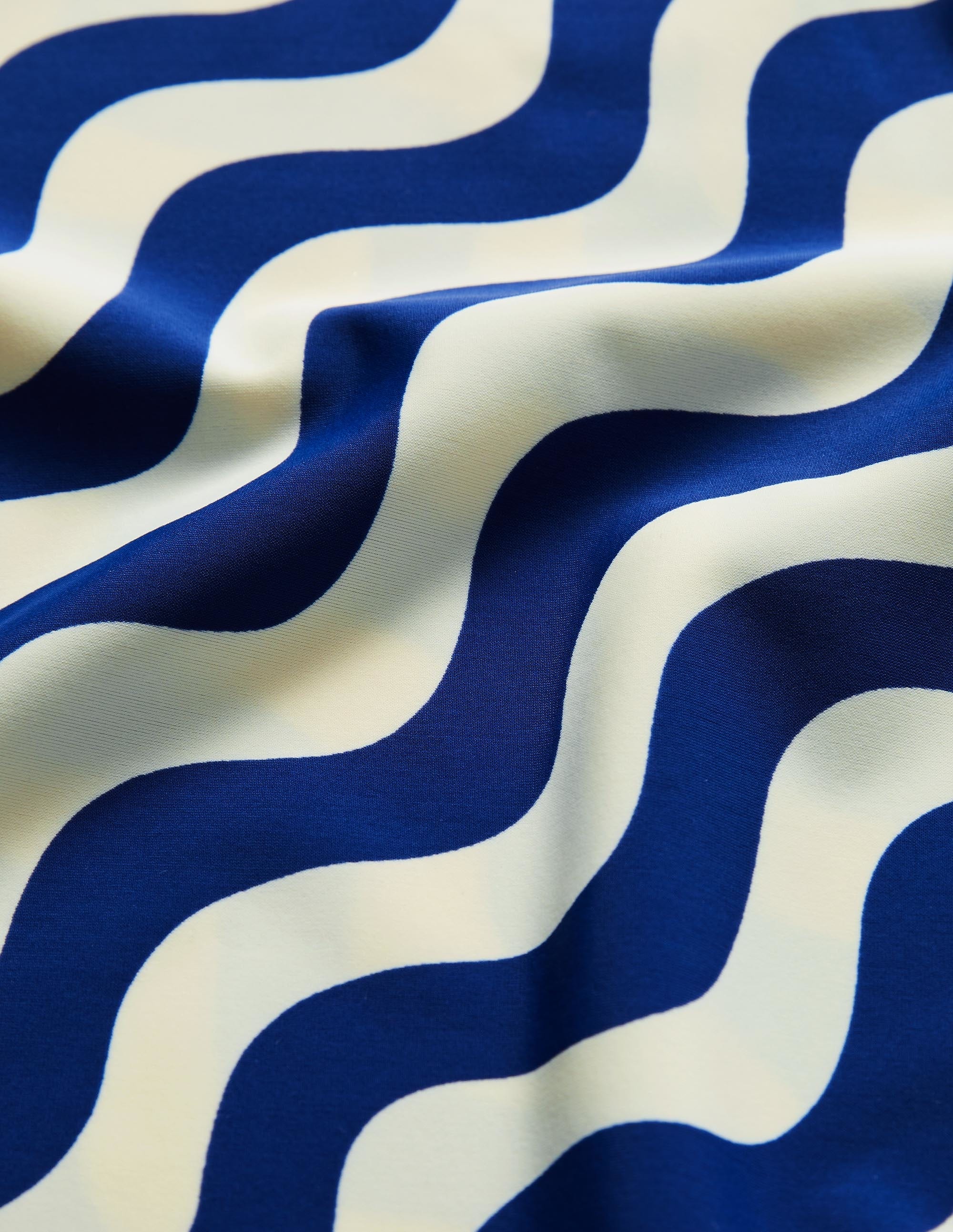 Patterned Rash Guard-Ivory/Blue Wave - Image 4