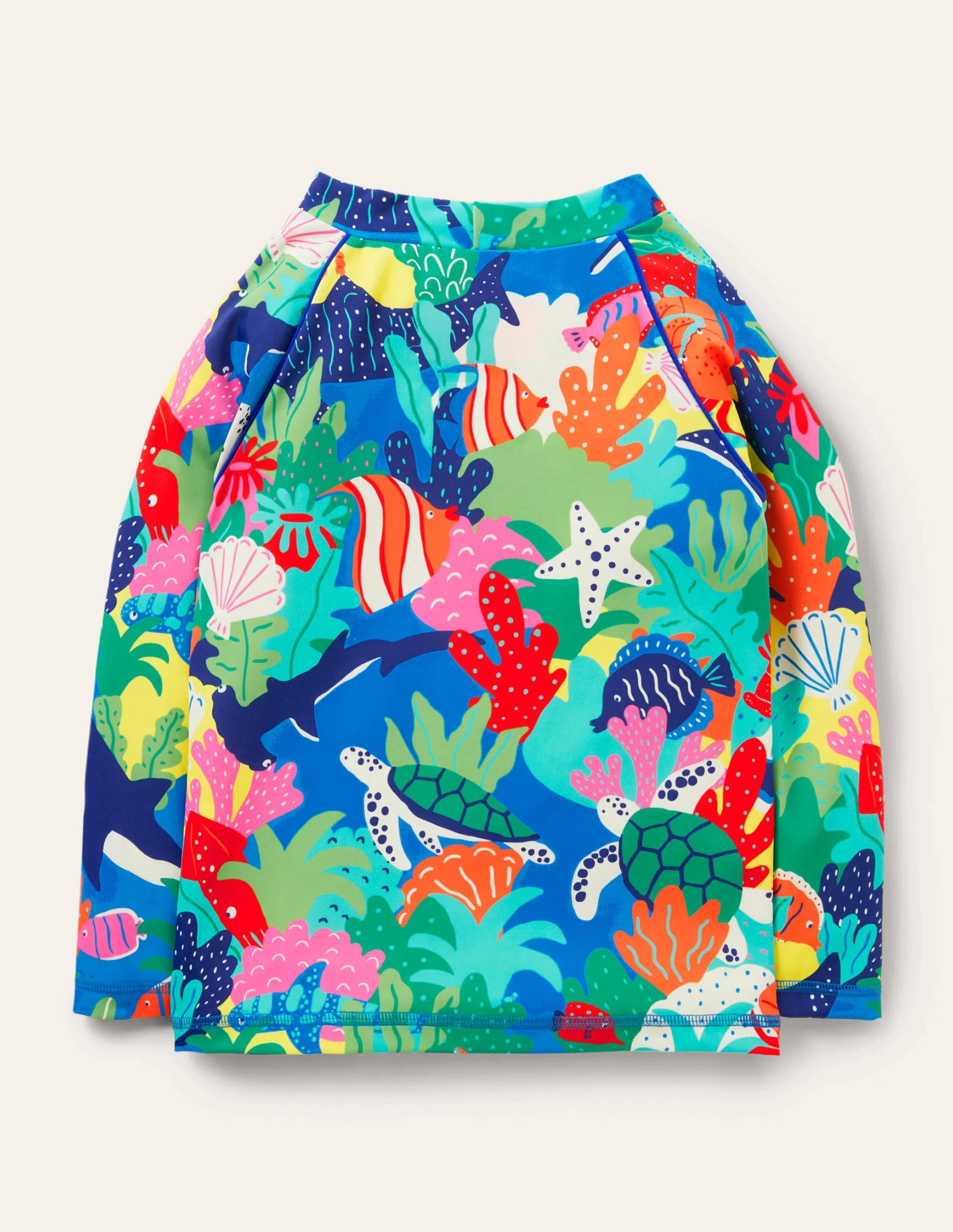 Patterned Rash Guard-Multi Rainbow Reef - Image 2