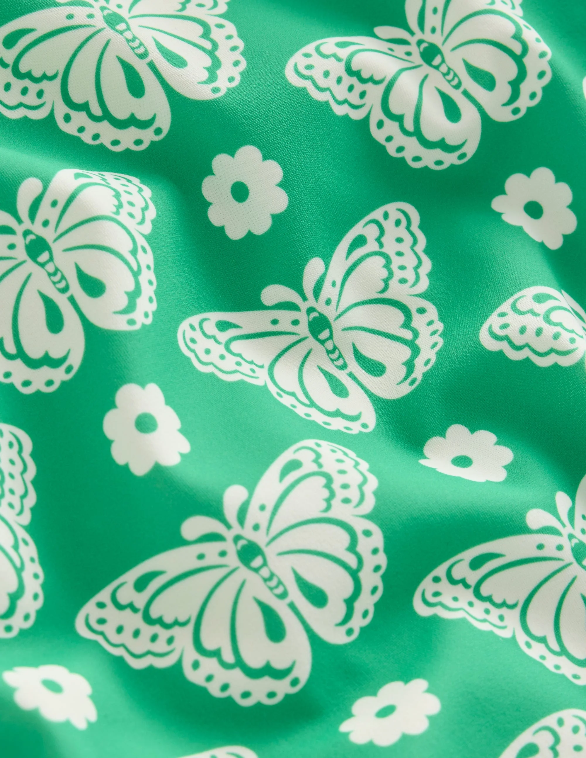 Patterned Rash Guard-Pea Green Butterfly Stamp - Image 3
