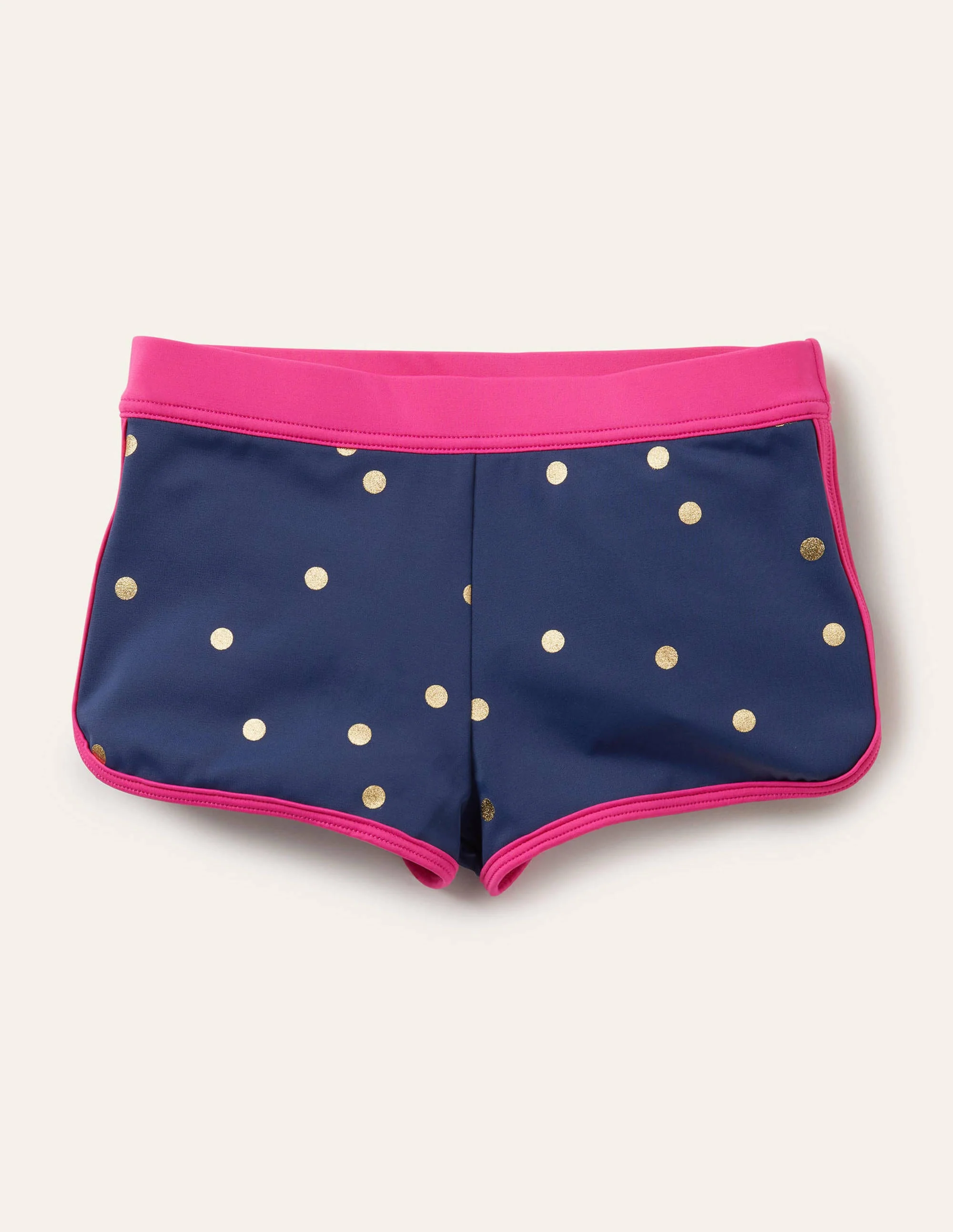 Patterned Swim Shorts-Deep Sea Blue Foil Spot