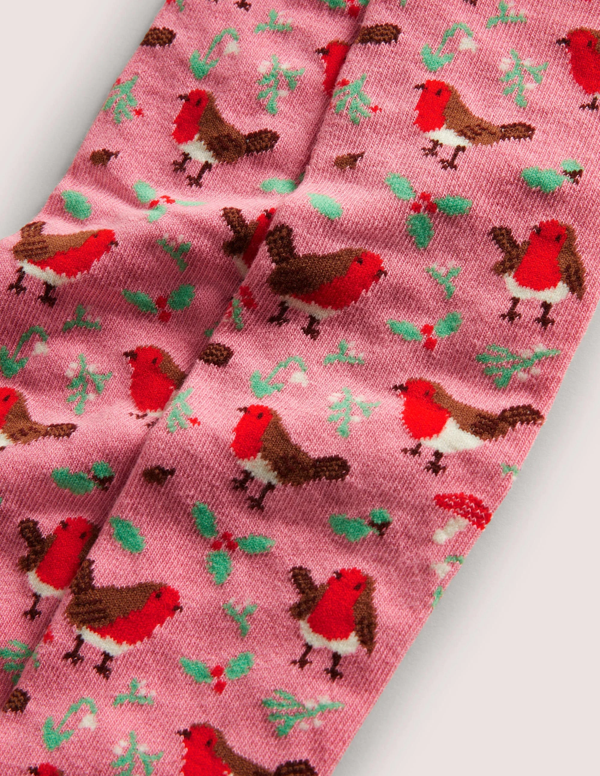 Patterned Tights-Pink Robins - Image 3