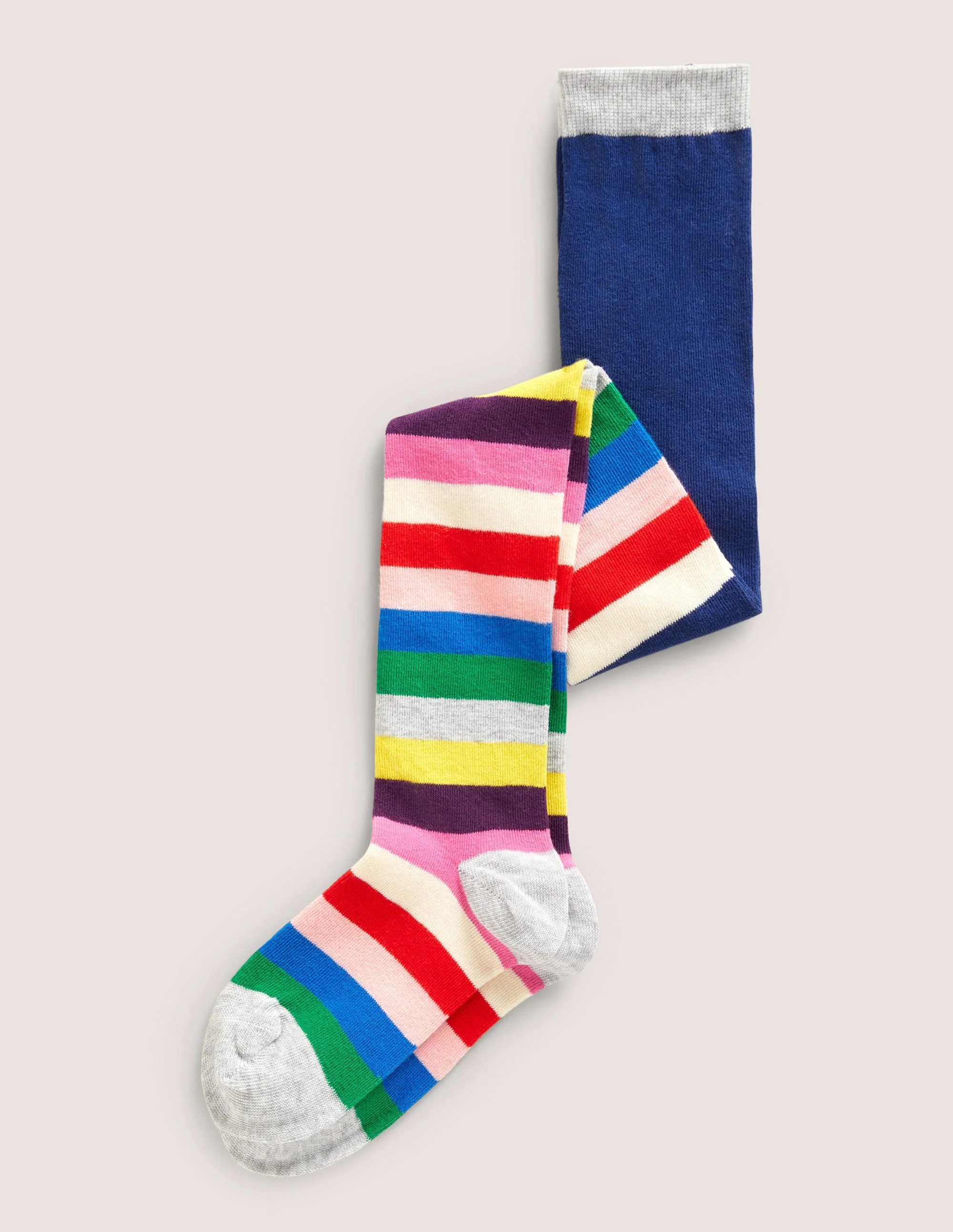 Patterned Tights-Rainbow Stripes