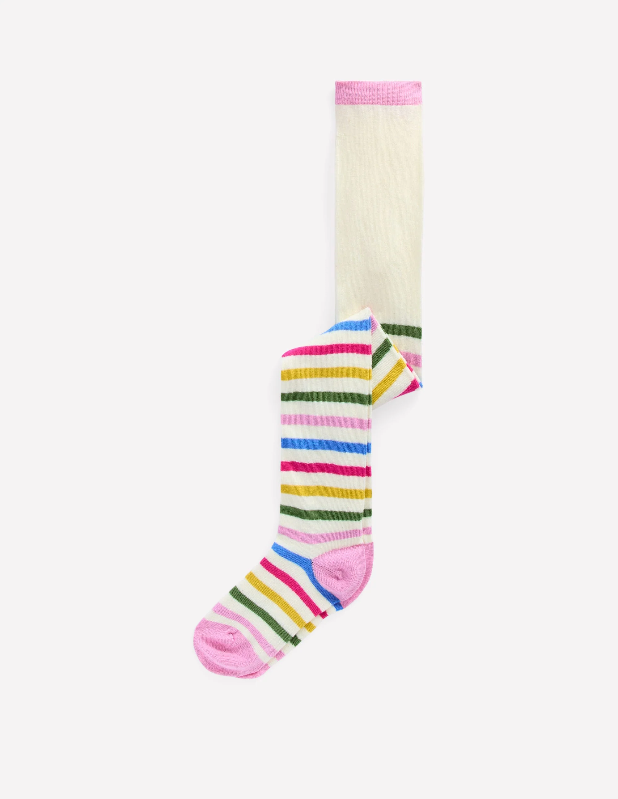 Patterned Tights-Soft Ivory Multi Stripe