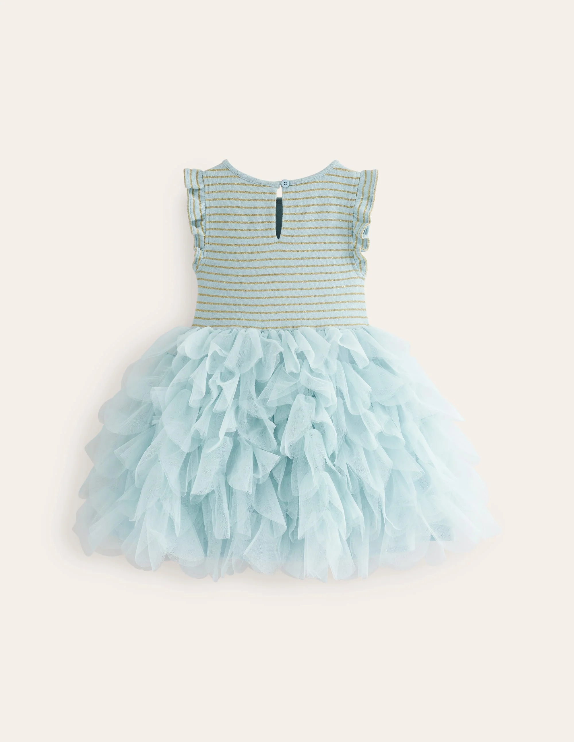Petal Skirt Tulle Dress-Vintage Blue - Image 2