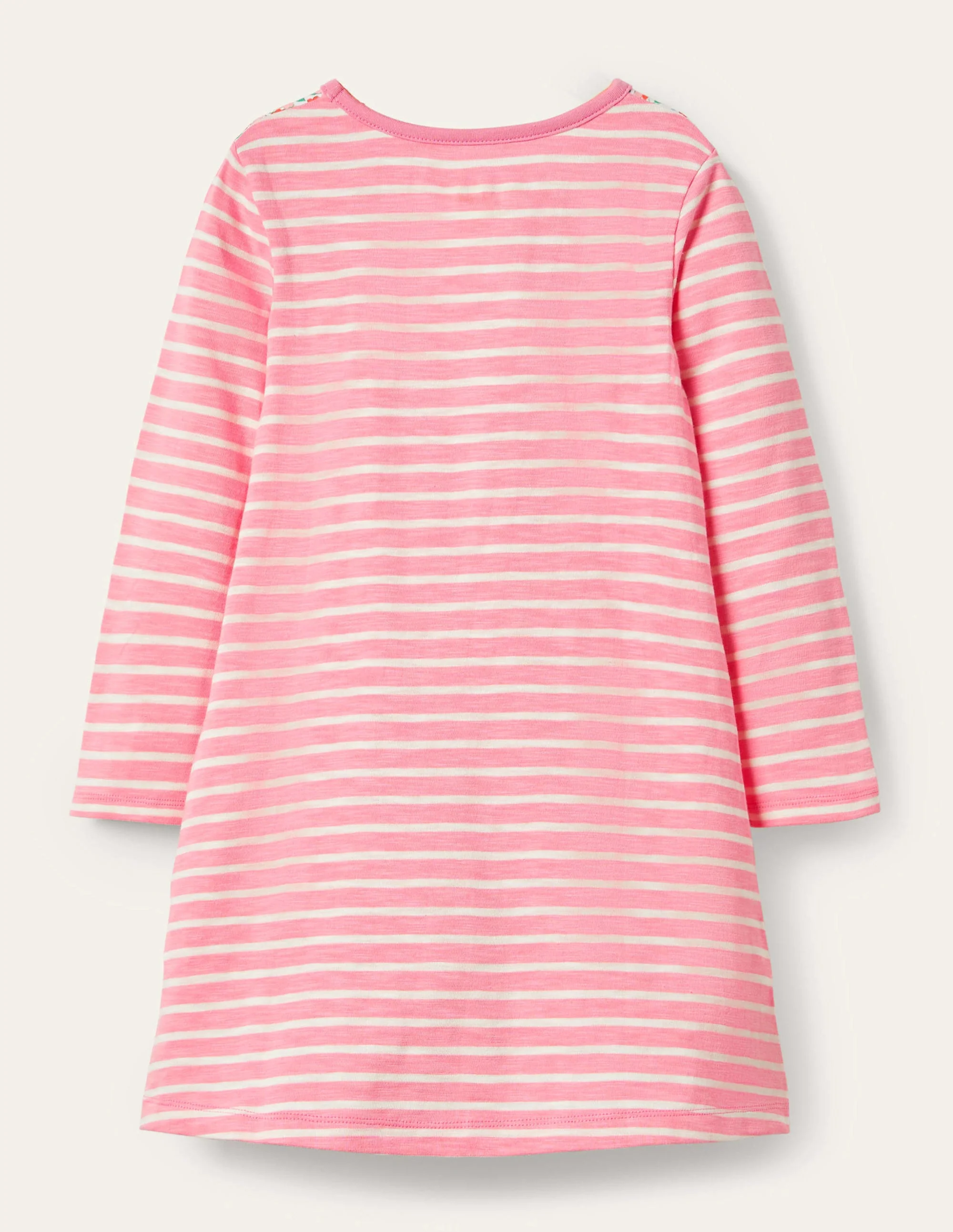 Pink Heart Fun Pocket Jersey Dress-Formica Pink/ Ivory - Image 3