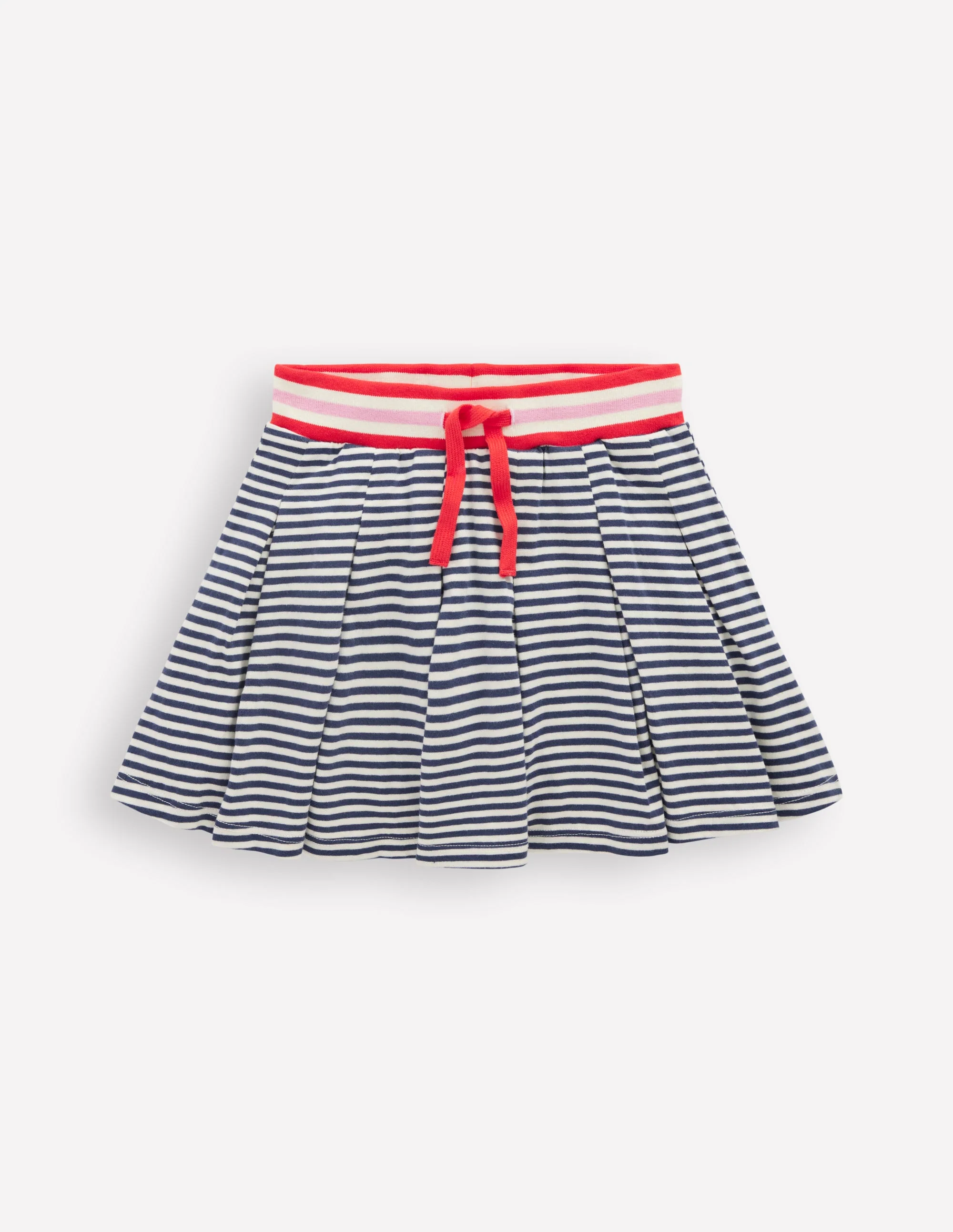 Pleated Jersey Skort-Navy Stripe - Image 2