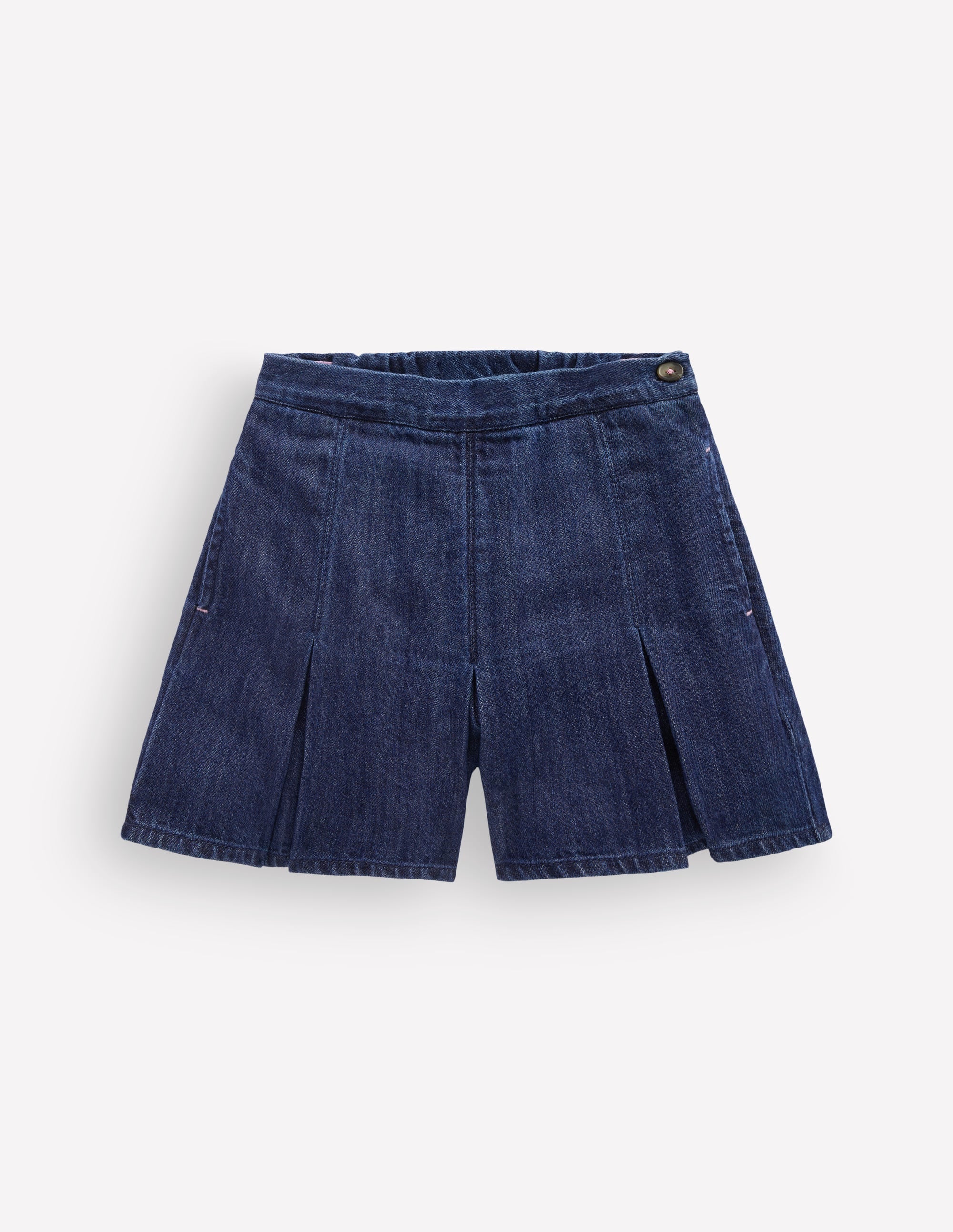 Pleated Skort-Denim