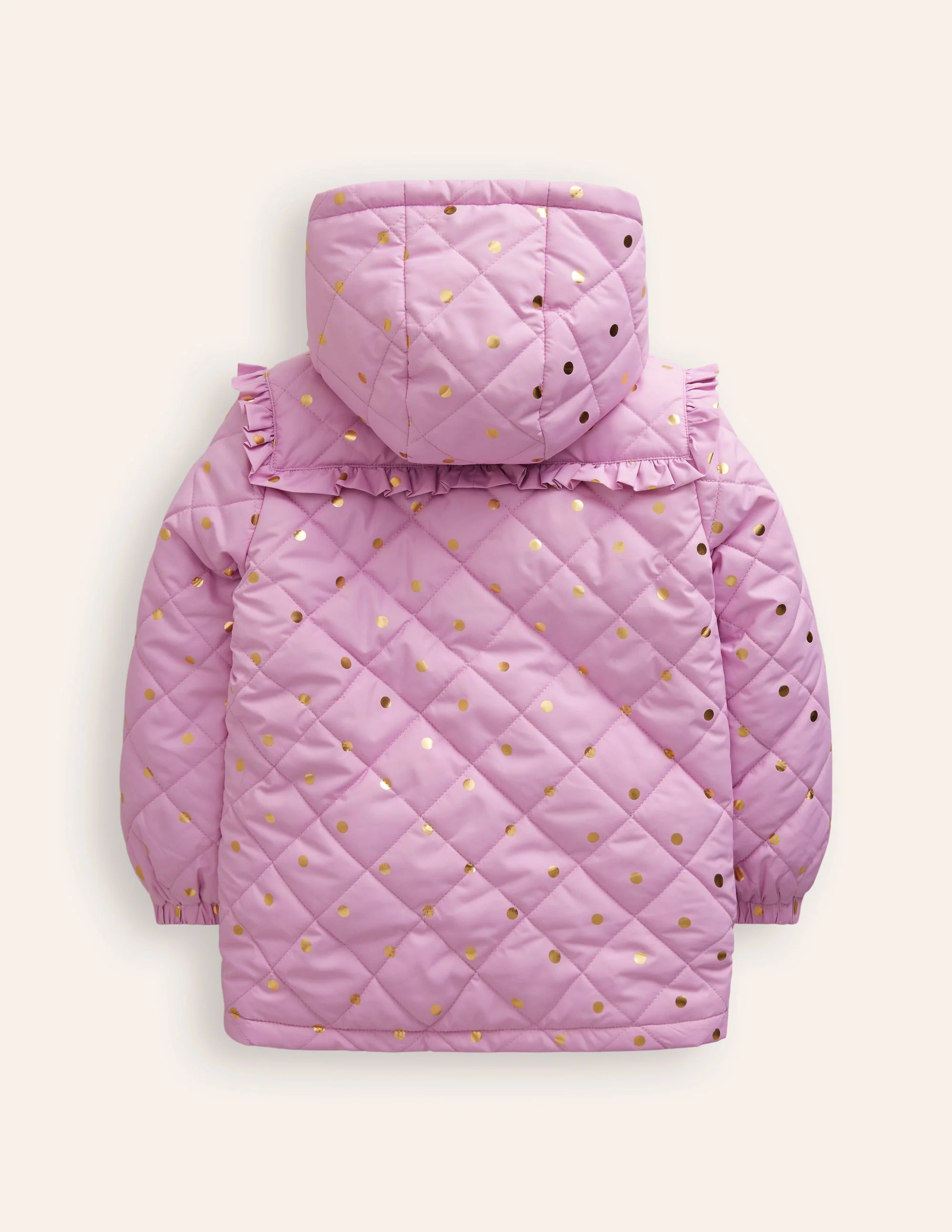 Pretty Quilted Coat-Soft Lavender Foil Spot - Image 2