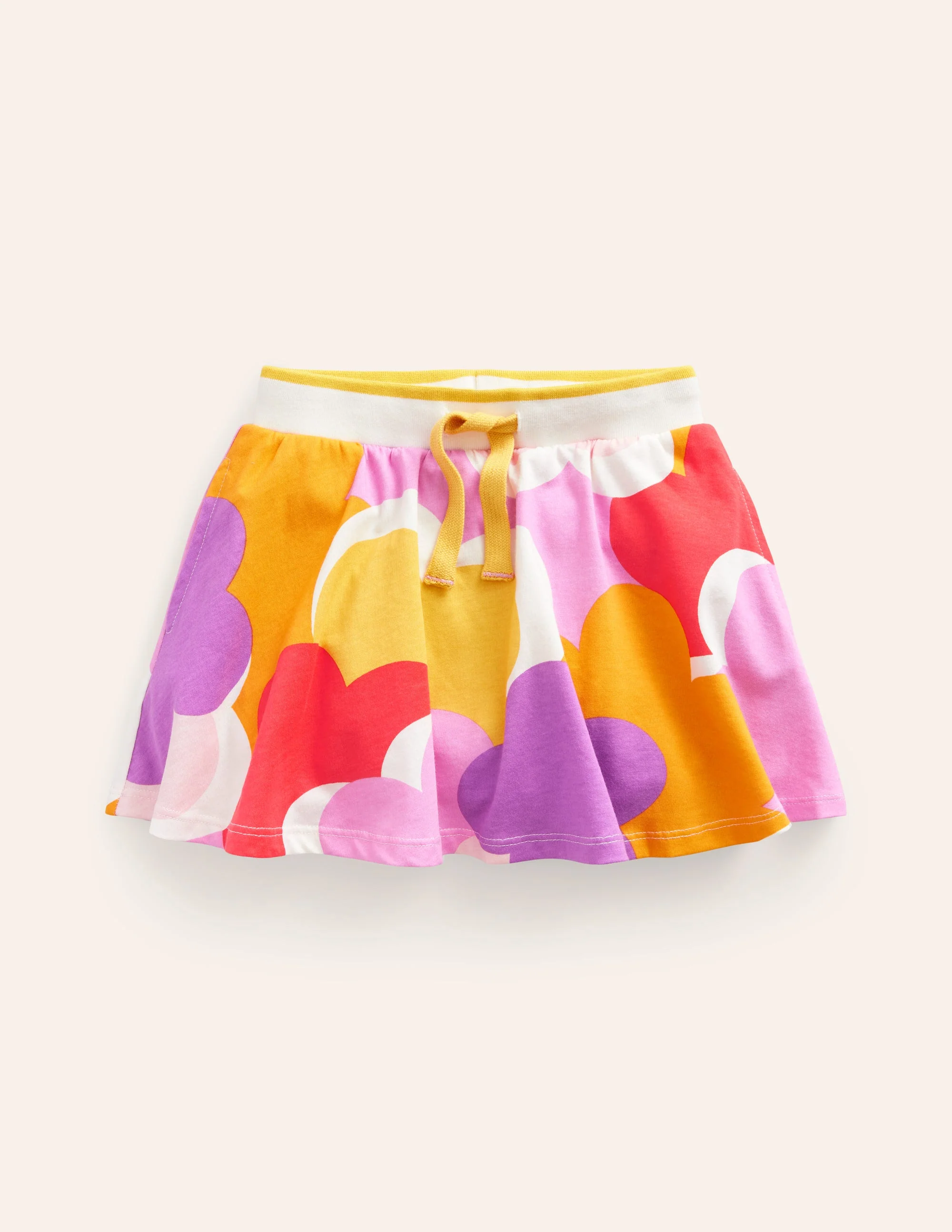 Printed Jersey Skort-Jam Daisy Cloud